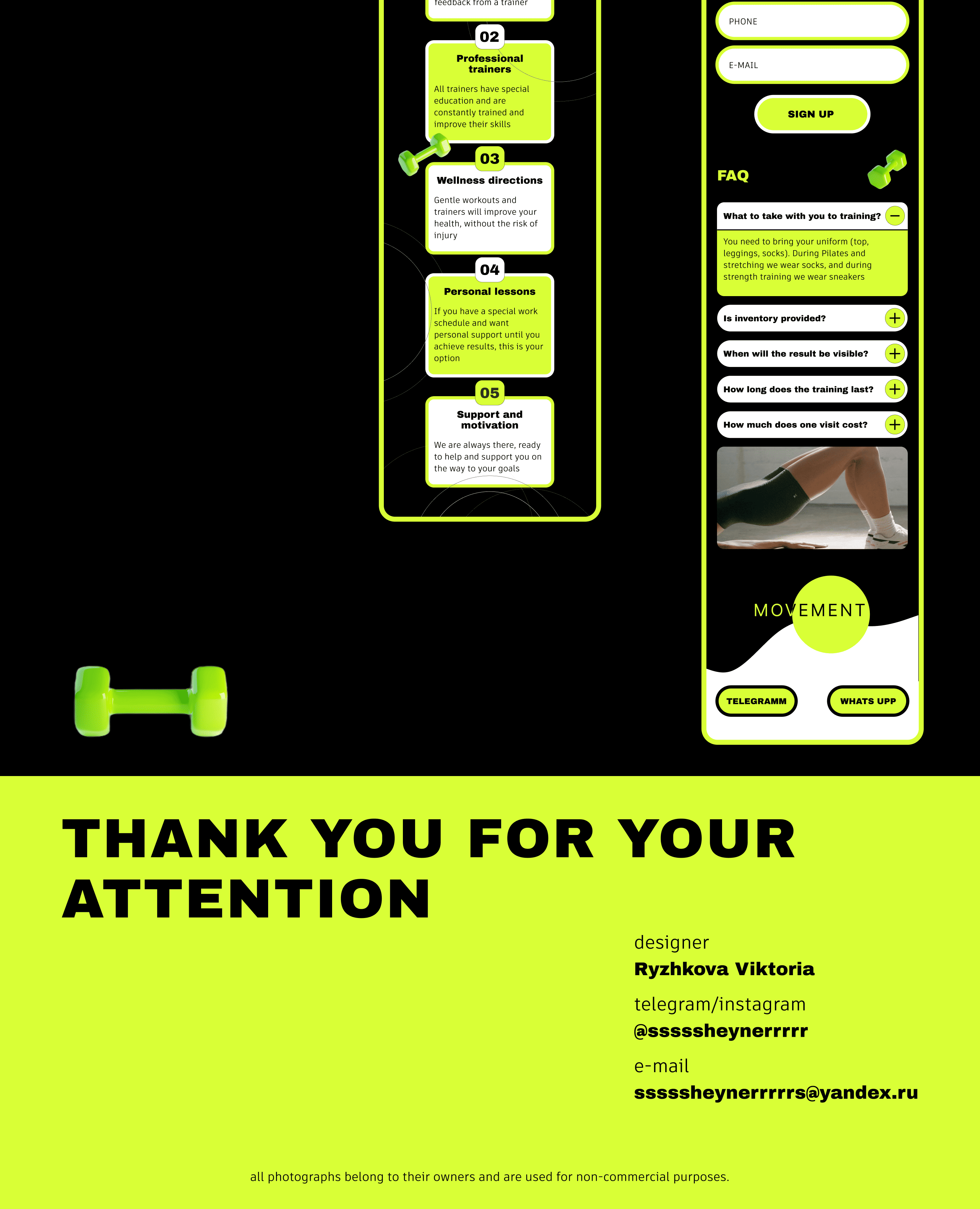 Fitness studio | Landing page | Сайт для фитнес студии — Изображение №4 — Интерфейсы на Dprofile