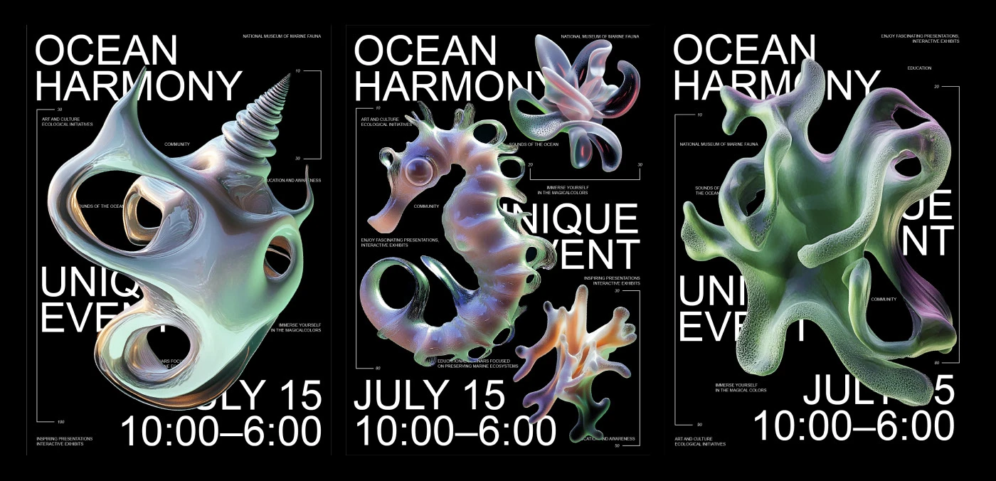 Серия постеров Ocean Harmony — Изображение №3 — Брендинг, Графика на Dprofile