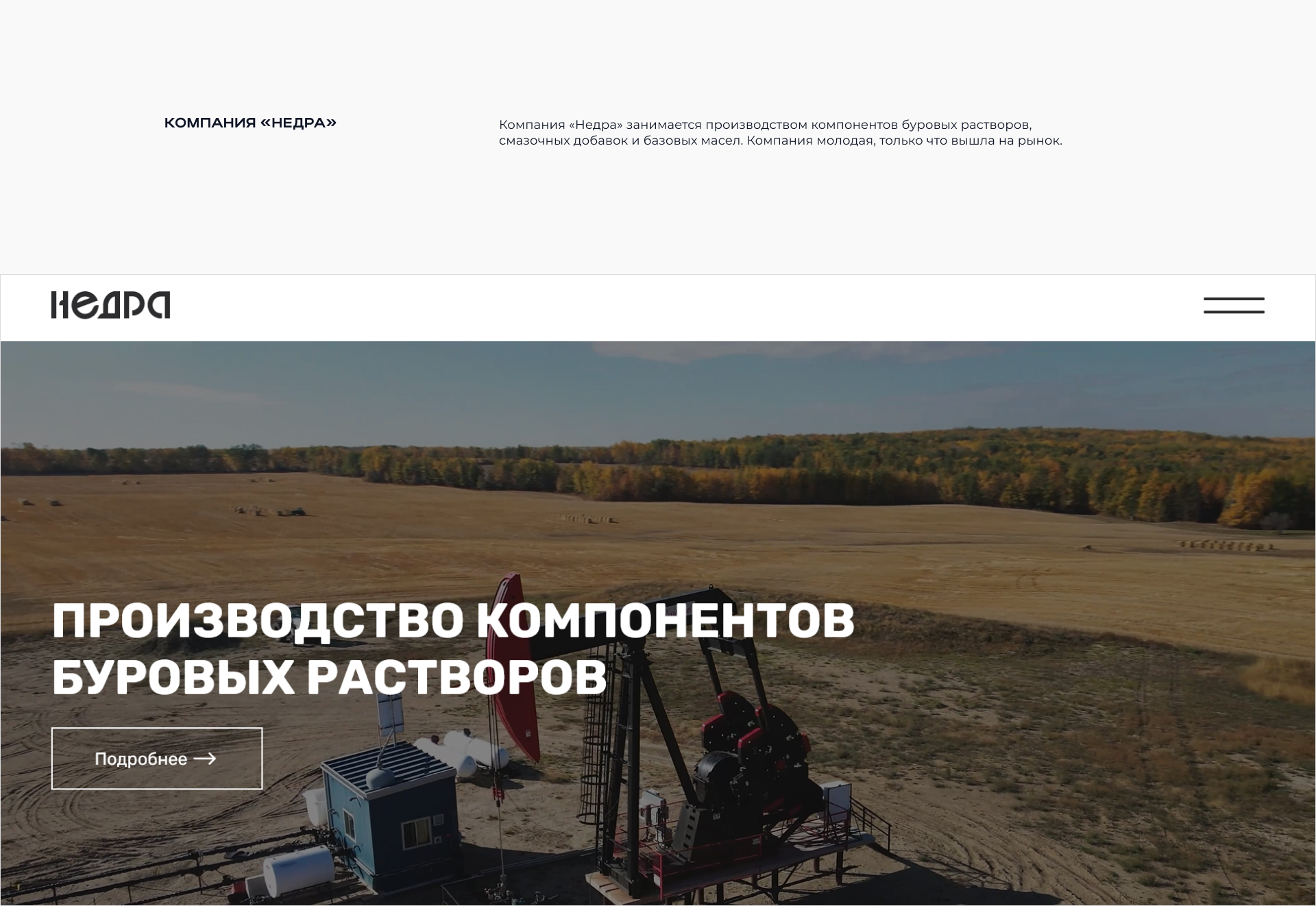 Корпоративный сайт для компании «Недра» — Изображение №2 — Интерфейсы на Dprofile