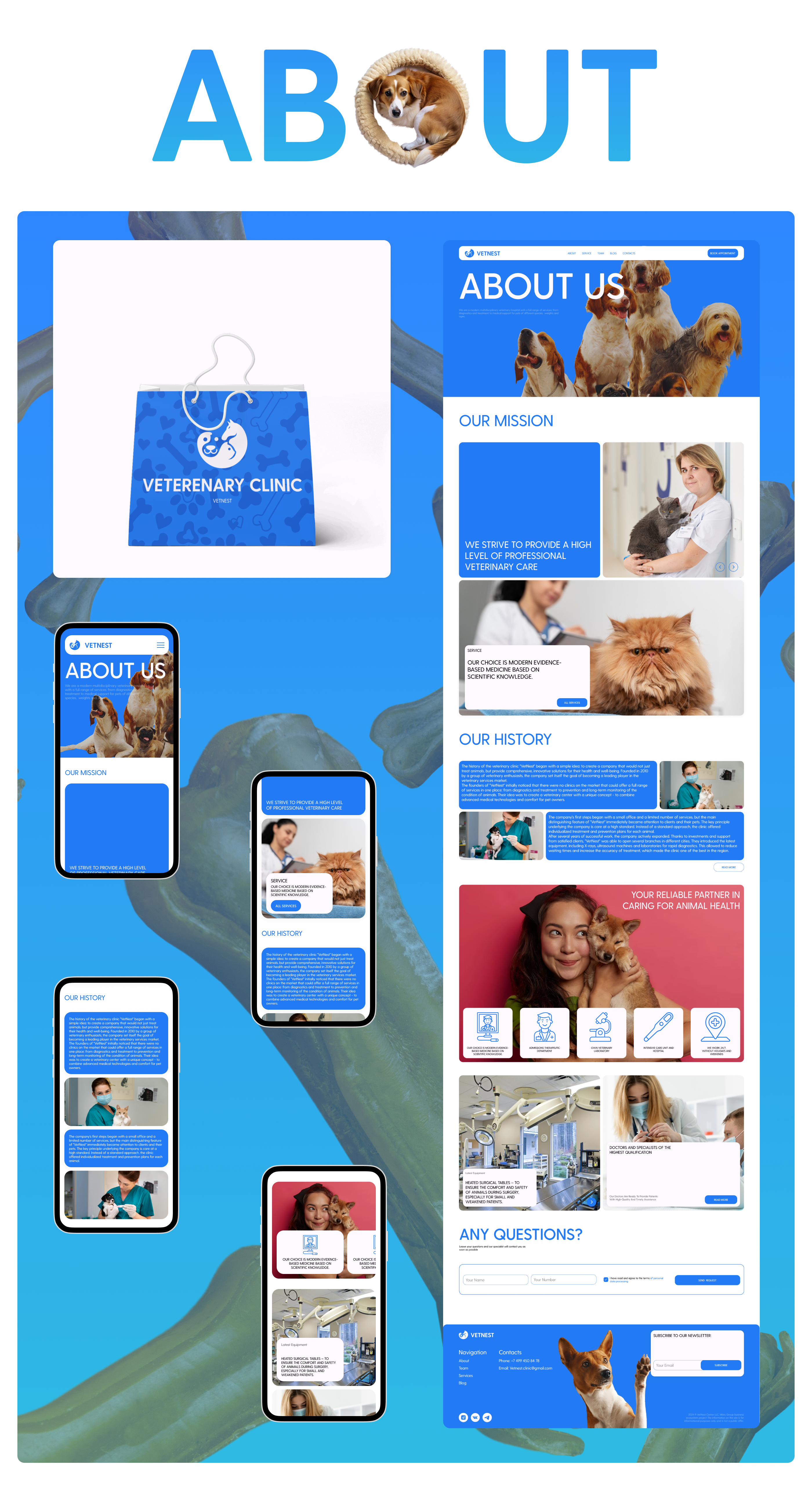 VETNEST veterinary clinic/Website and branding — Изображение №4 — Интерфейсы на Dprofile