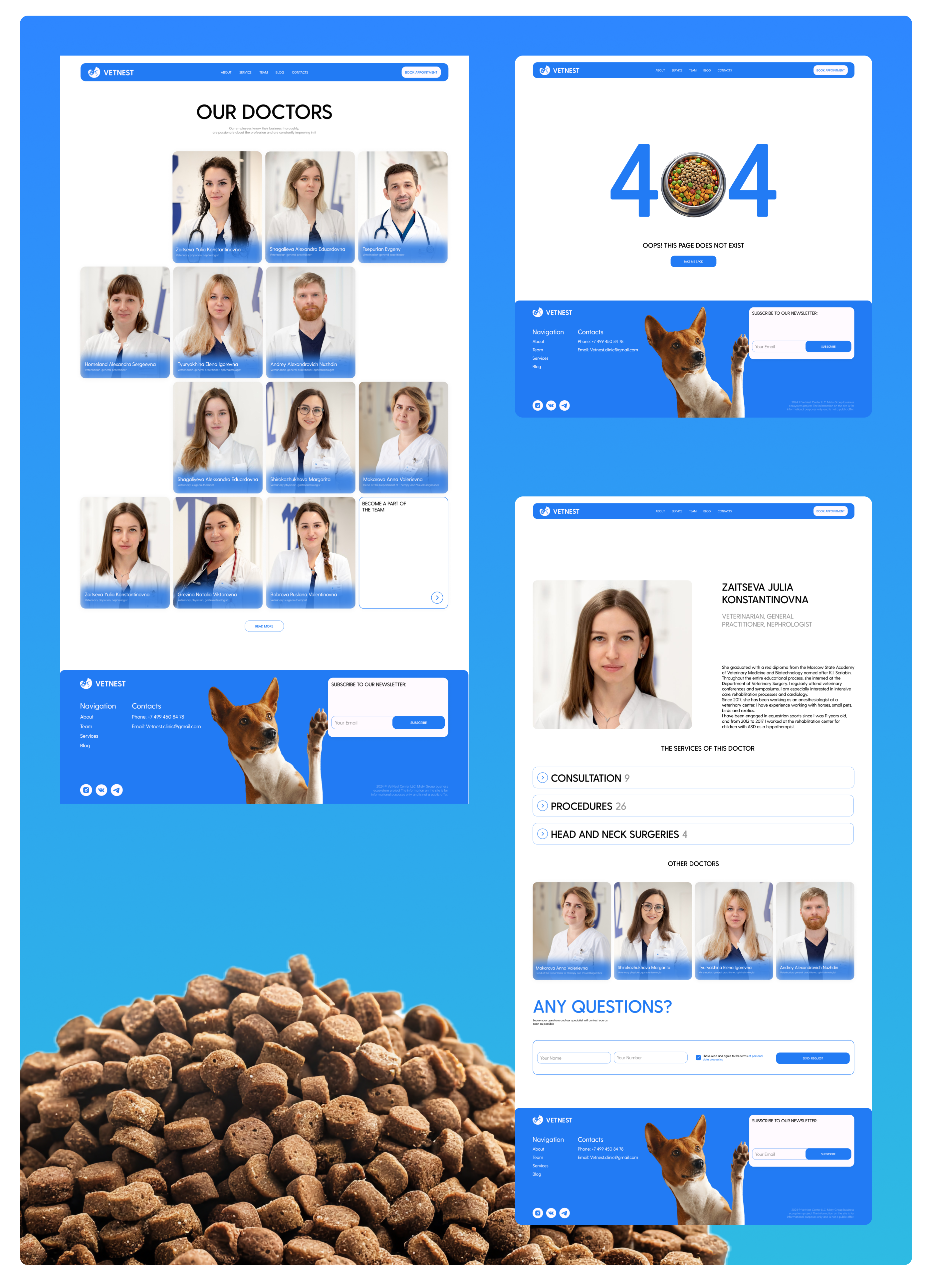VETNEST veterinary clinic/Website and branding — Изображение №7 — Интерфейсы на Dprofile