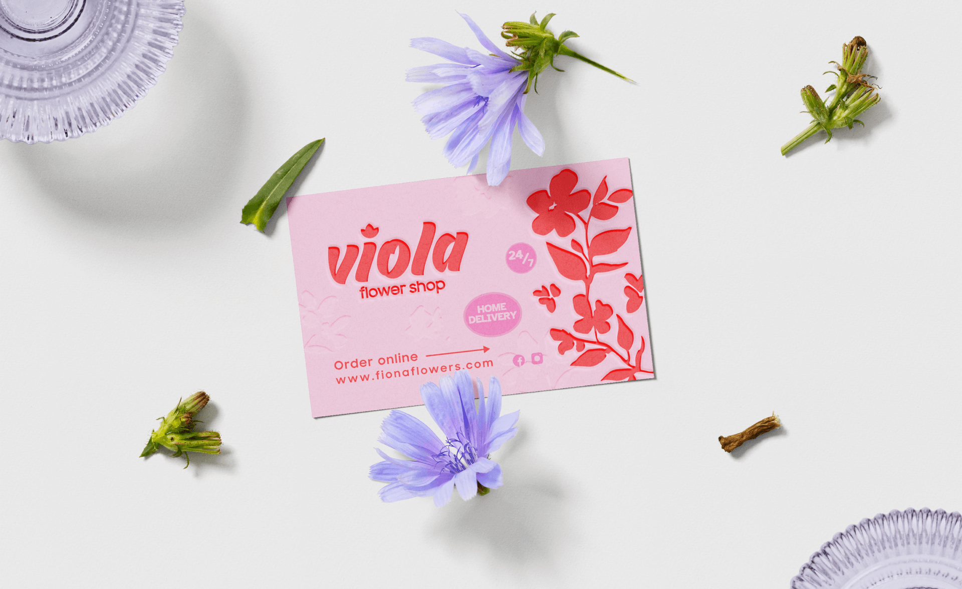 Viola Цветочный магазин| Логотип, фирменный стиль — Изображение №10 — Брендинг, Графика на Dprofile