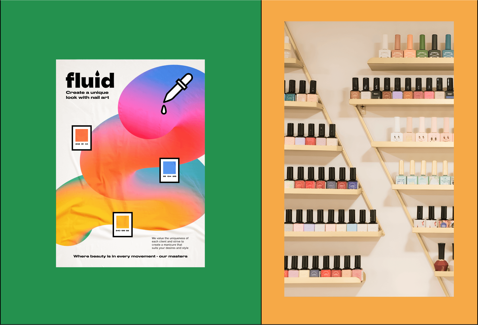 Fluid Маникюрный салон| Логотип, фирменный стиль — Изображение №12 — Брендинг, Графика на Dprofile
