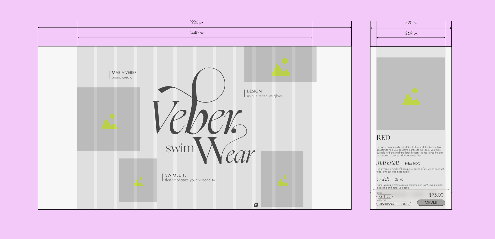 Veber Swimwear | Вебсайт UI/UX — Изображение №10 — Интерфейсы, Брендинг на Dprofile
