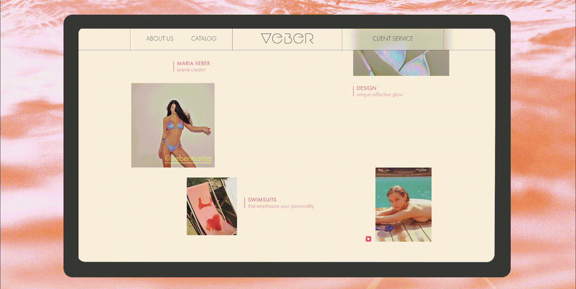 Veber Swimwear | Вебсайт UI/UX — Изображение №2 — Интерфейсы, Брендинг на Dprofile