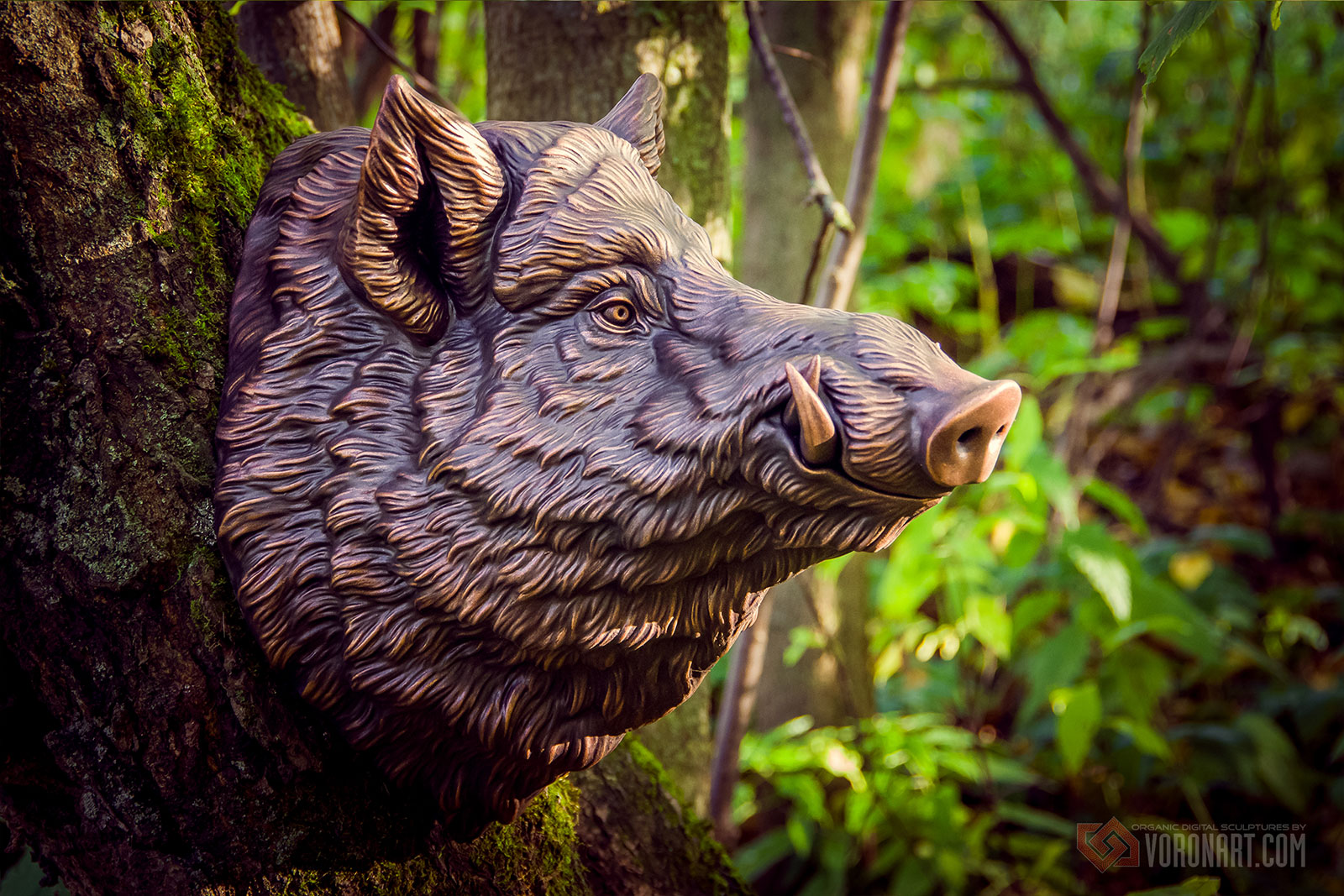 Скульптура головы кабана. Настенный декор — Изображение №5 — Брендинг, 3D на Dprofile
