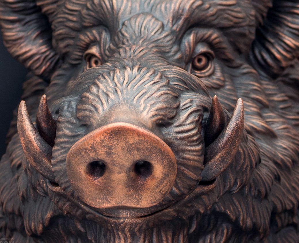 Скульптура головы кабана. Настенный декор — Брендинг, 3D на Dprofile