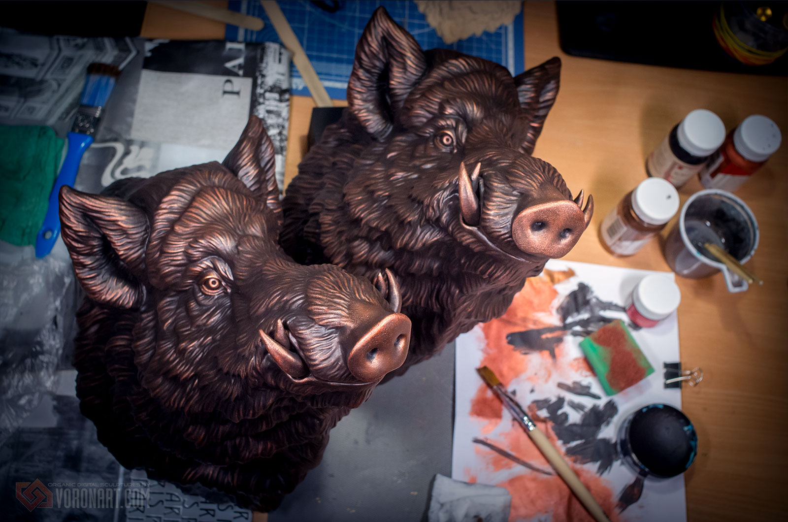 Скульптура головы кабана. Настенный декор — Изображение №8 — Брендинг, 3D на Dprofile