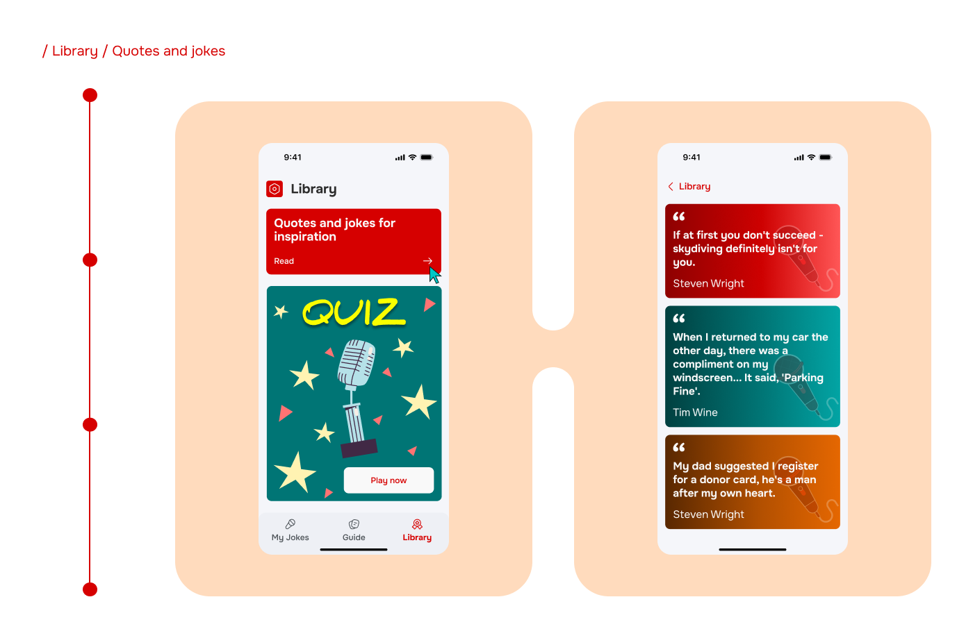 MobileApp for learning and writing jokes — Изображение №6 — Интерфейсы, Иллюстрация на Dprofile