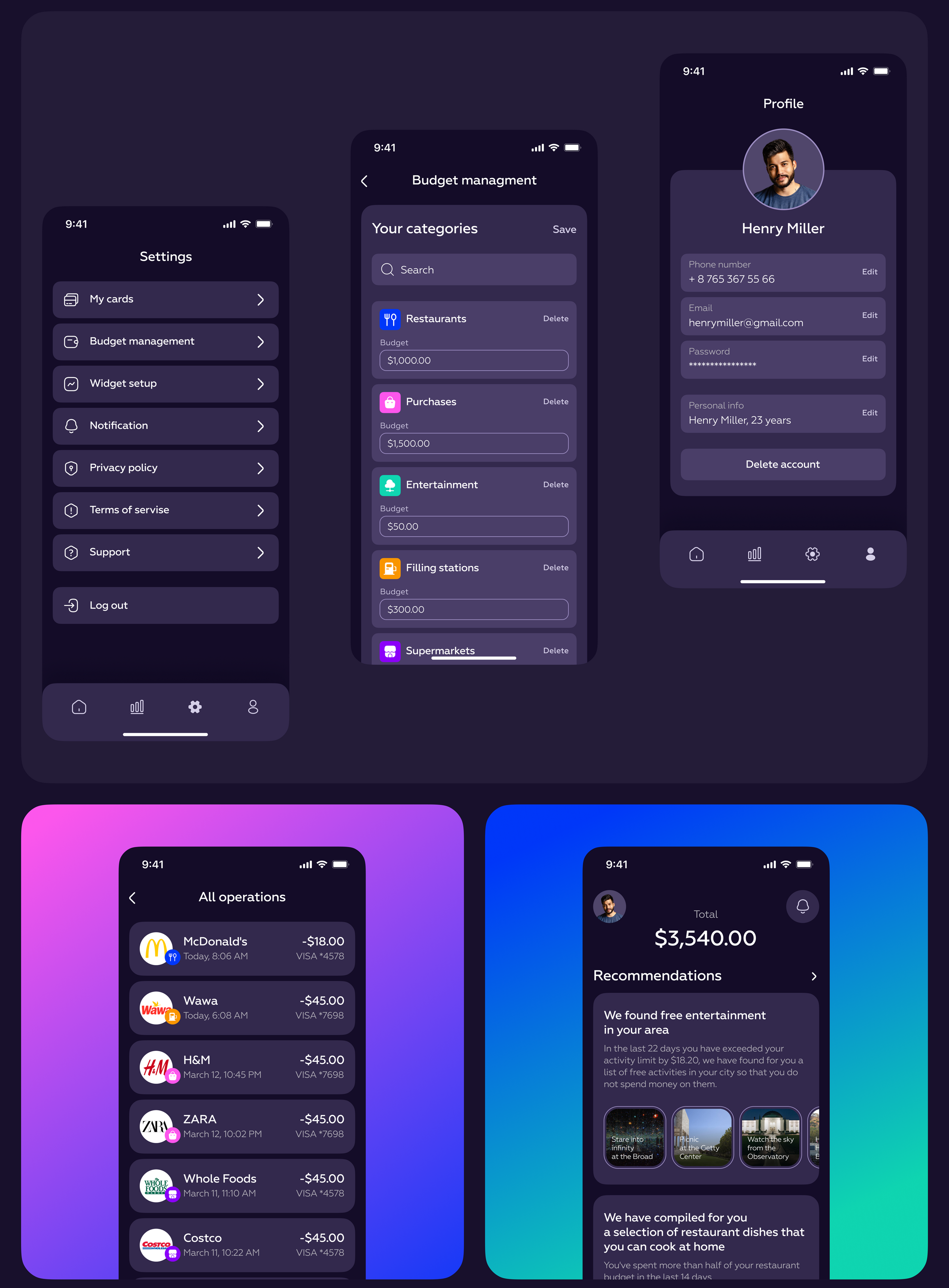 Fintech Mobile App | UI/UX Design — Изображение №11 — Интерфейсы на Dprofile
