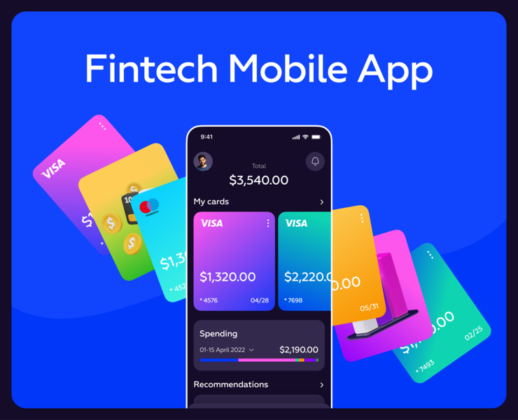 Fintech Mobile App | UI/UX Design — Интерфейсы на Dprofile