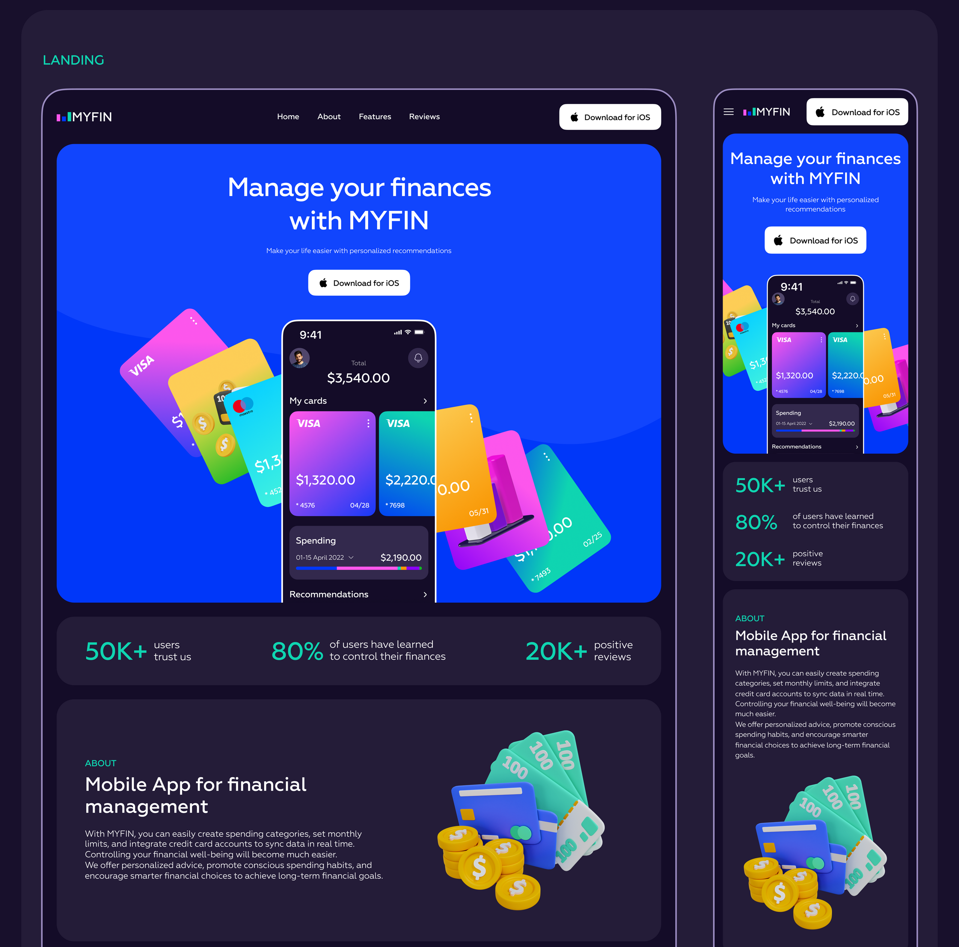 Fintech Mobile App | UI/UX Design — Изображение №3 — Интерфейсы на Dprofile