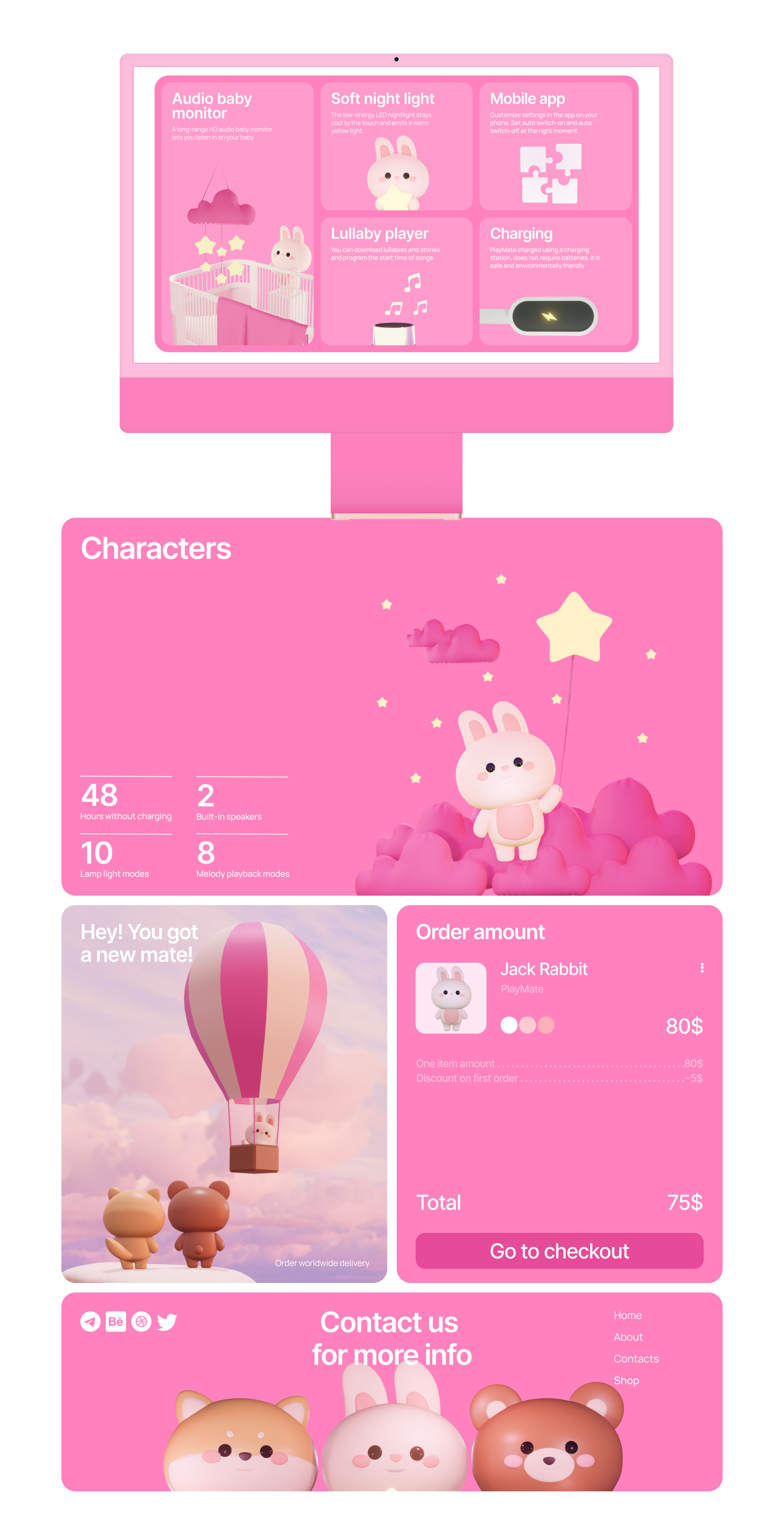 PlayMate | Cute Robots For Kids — Изображение №5 — Интерфейсы, 3D на Dprofile