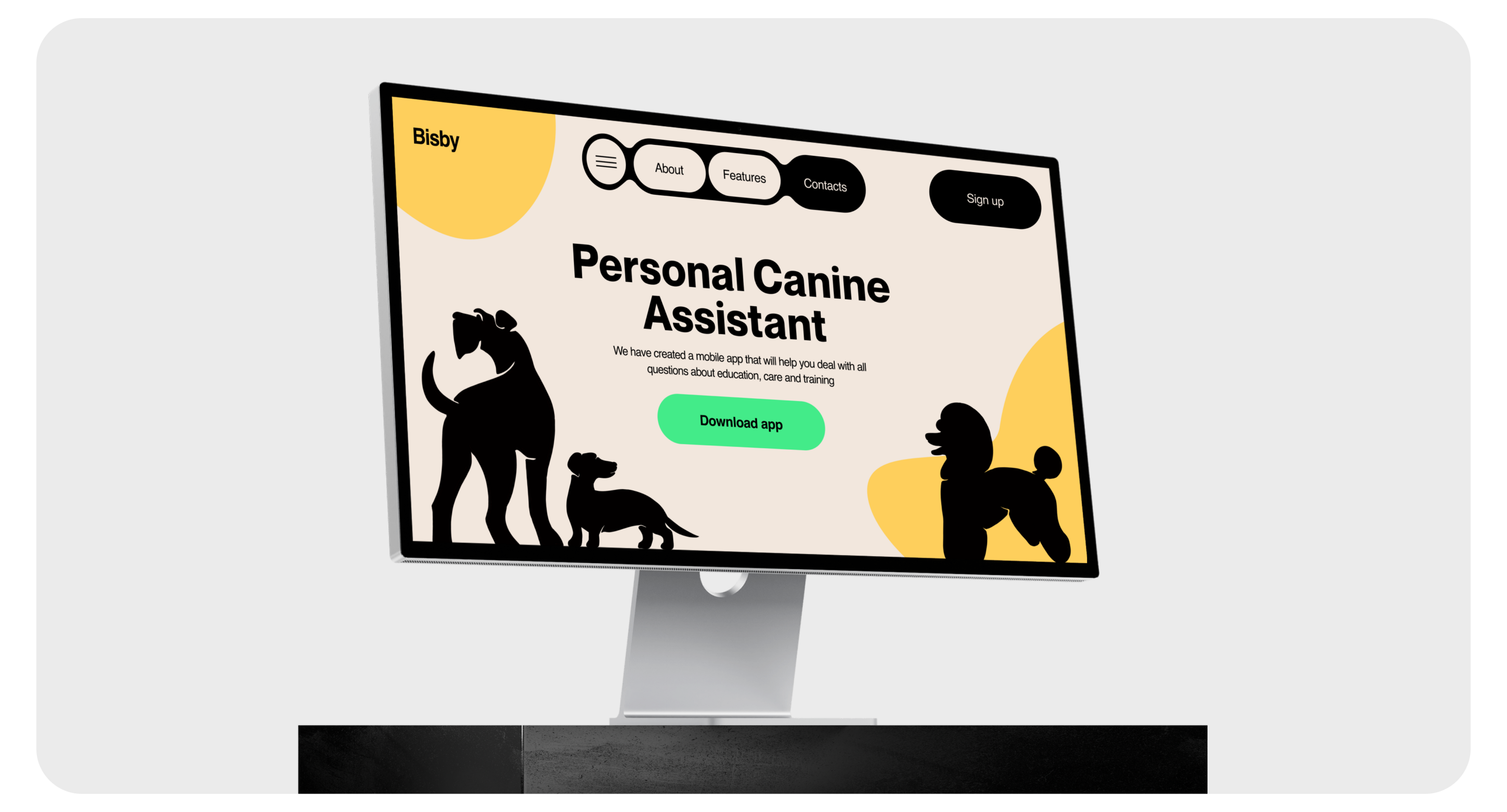 Bisby | dog training, health & shows — Изображение №13 — Интерфейсы, Брендинг на Dprofile