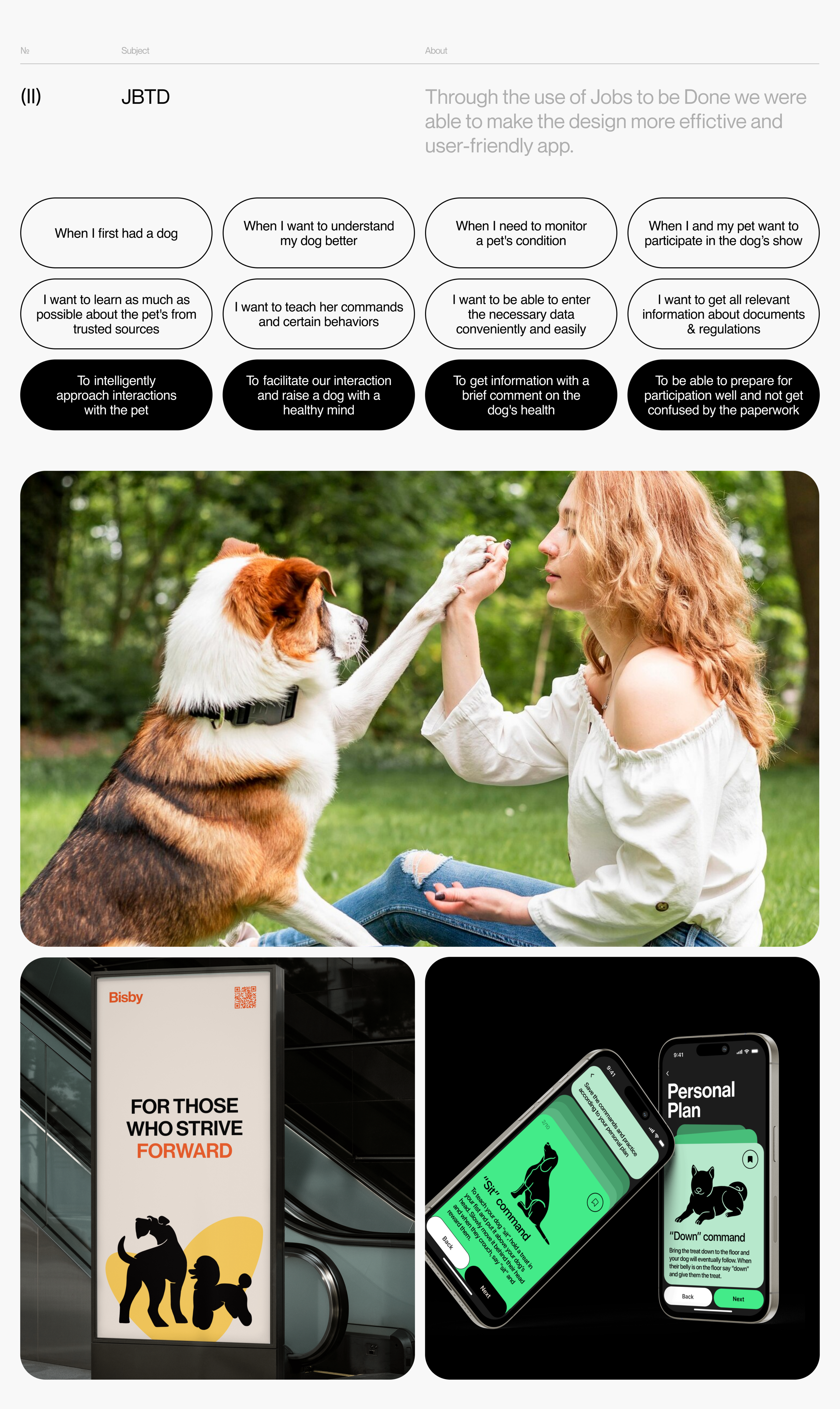 Bisby | dog training, health & shows — Изображение №3 — Интерфейсы, Брендинг на Dprofile