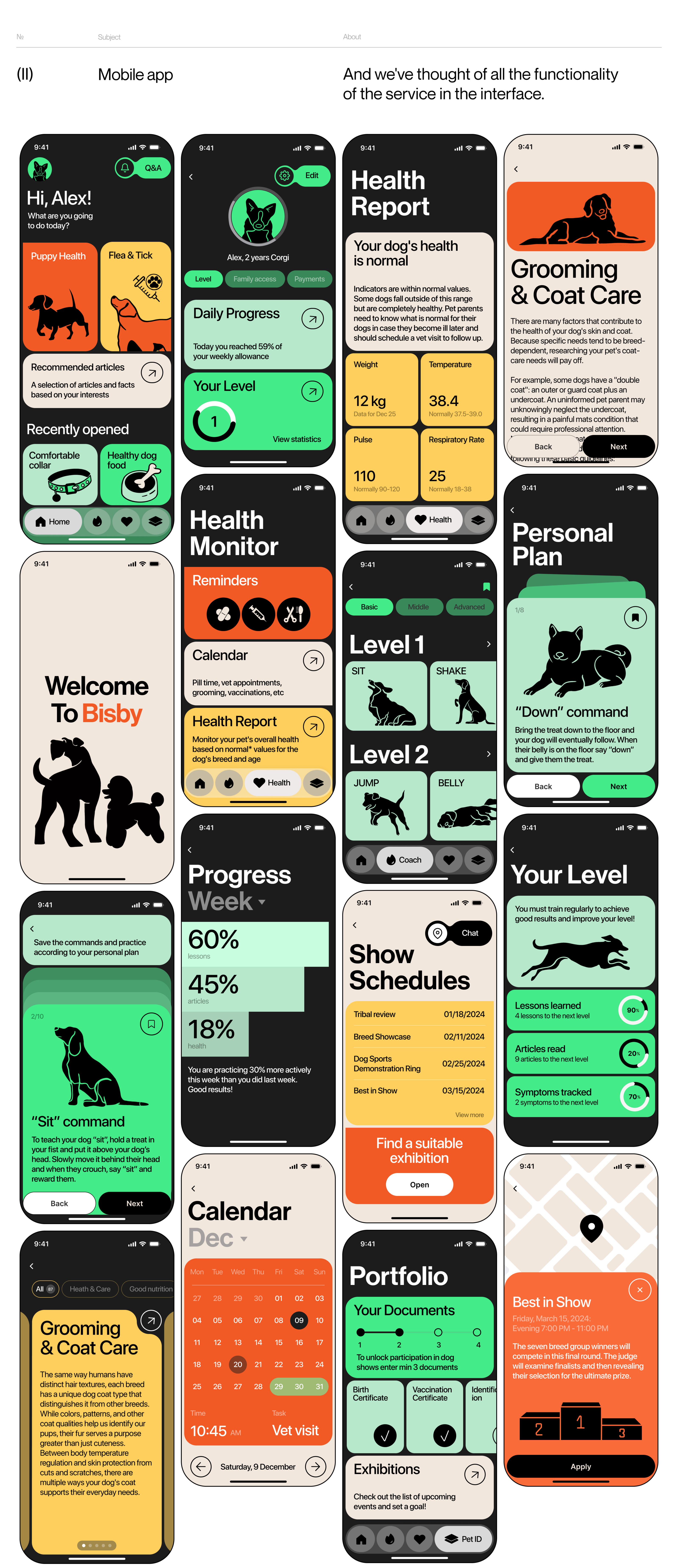Bisby | dog training, health & shows — Изображение №8 — Интерфейсы, Брендинг на Dprofile
