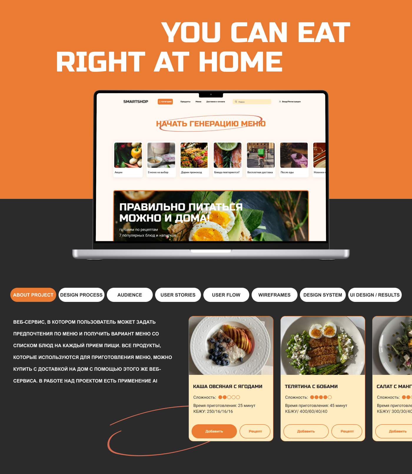 UX/UI / formation of food basket with AI — Изображение №1 — Интерфейсы на Dprofile