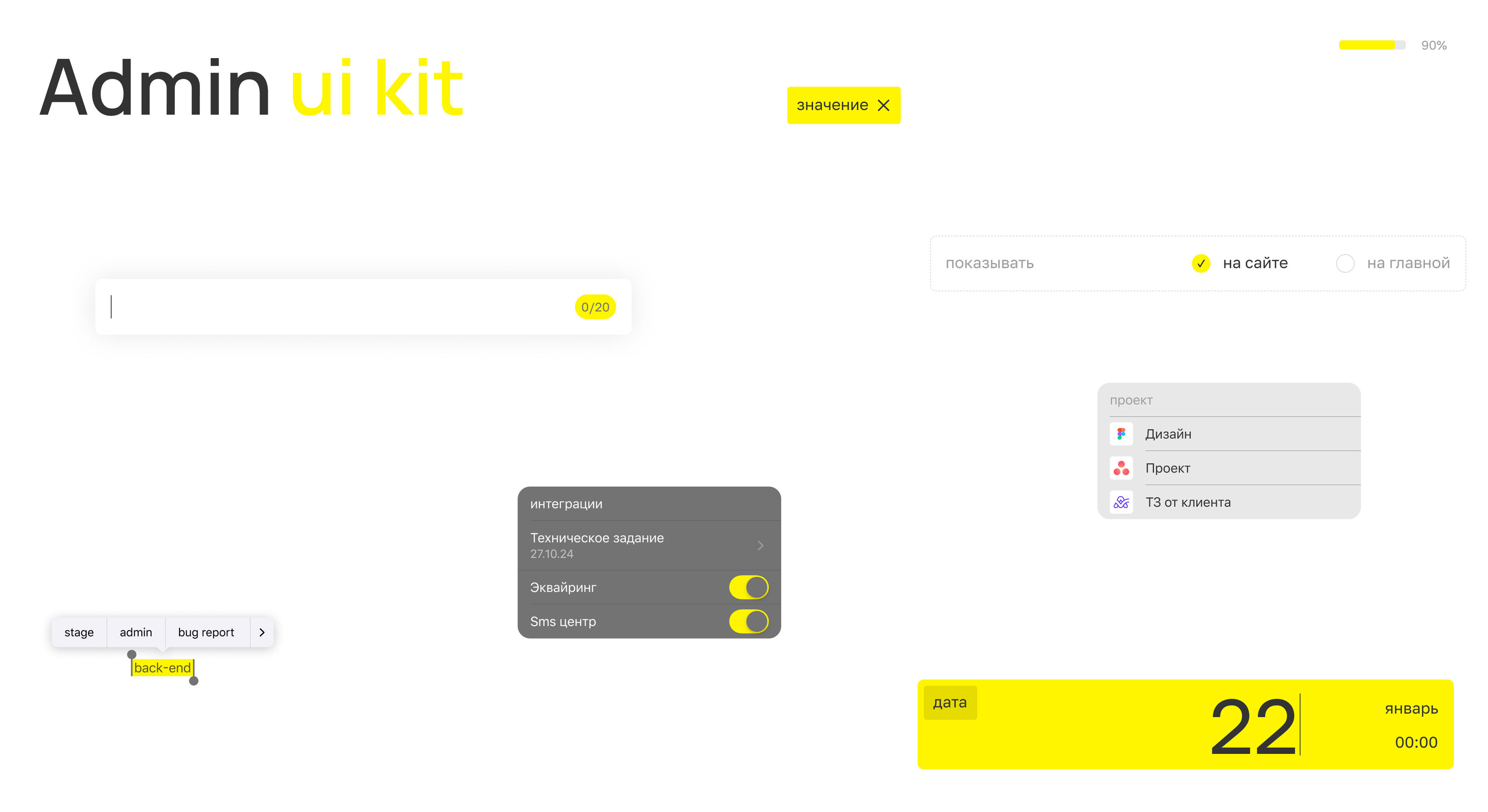 admin ui kit — Изображение №1 — Интерфейсы на Dprofile
