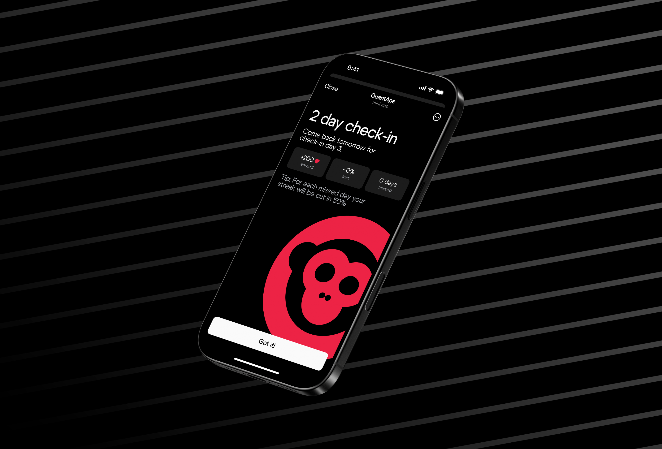 QuantApe — мини-приложение Telegram — Изображение №7 — Интерфейсы, Брендинг на Dprofile