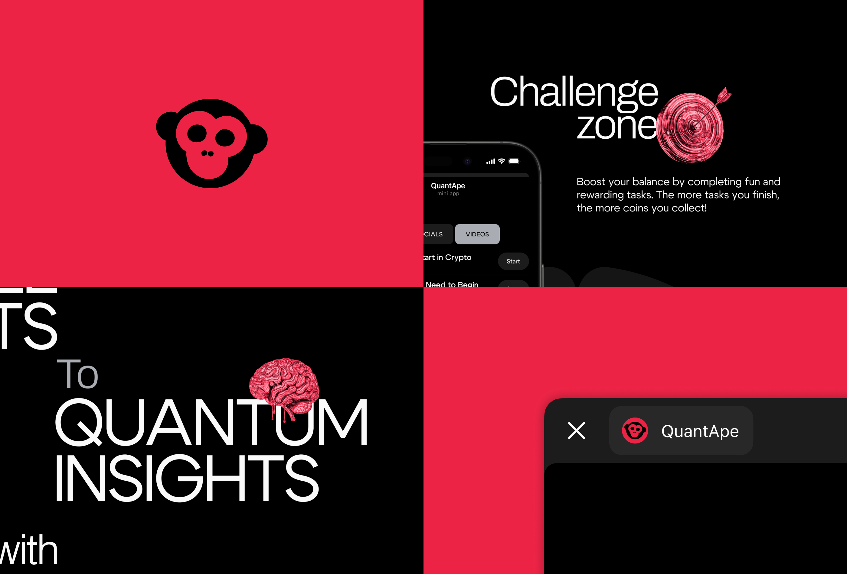 QuantApe — мини-приложение Telegram — Изображение №11 — Интерфейсы, Брендинг на Dprofile