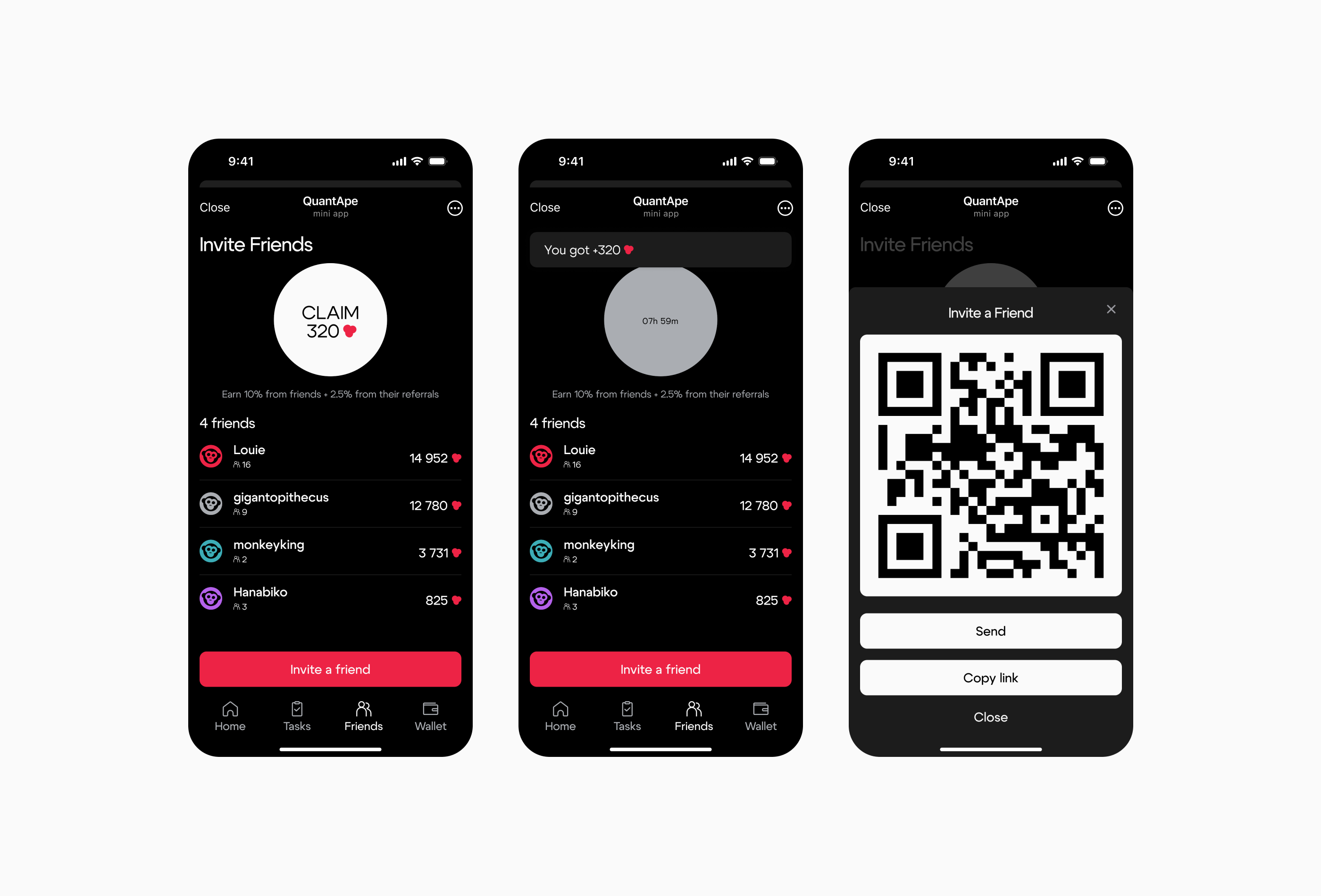 QuantApe — мини-приложение Telegram — Изображение №6 — Интерфейсы, Брендинг на Dprofile