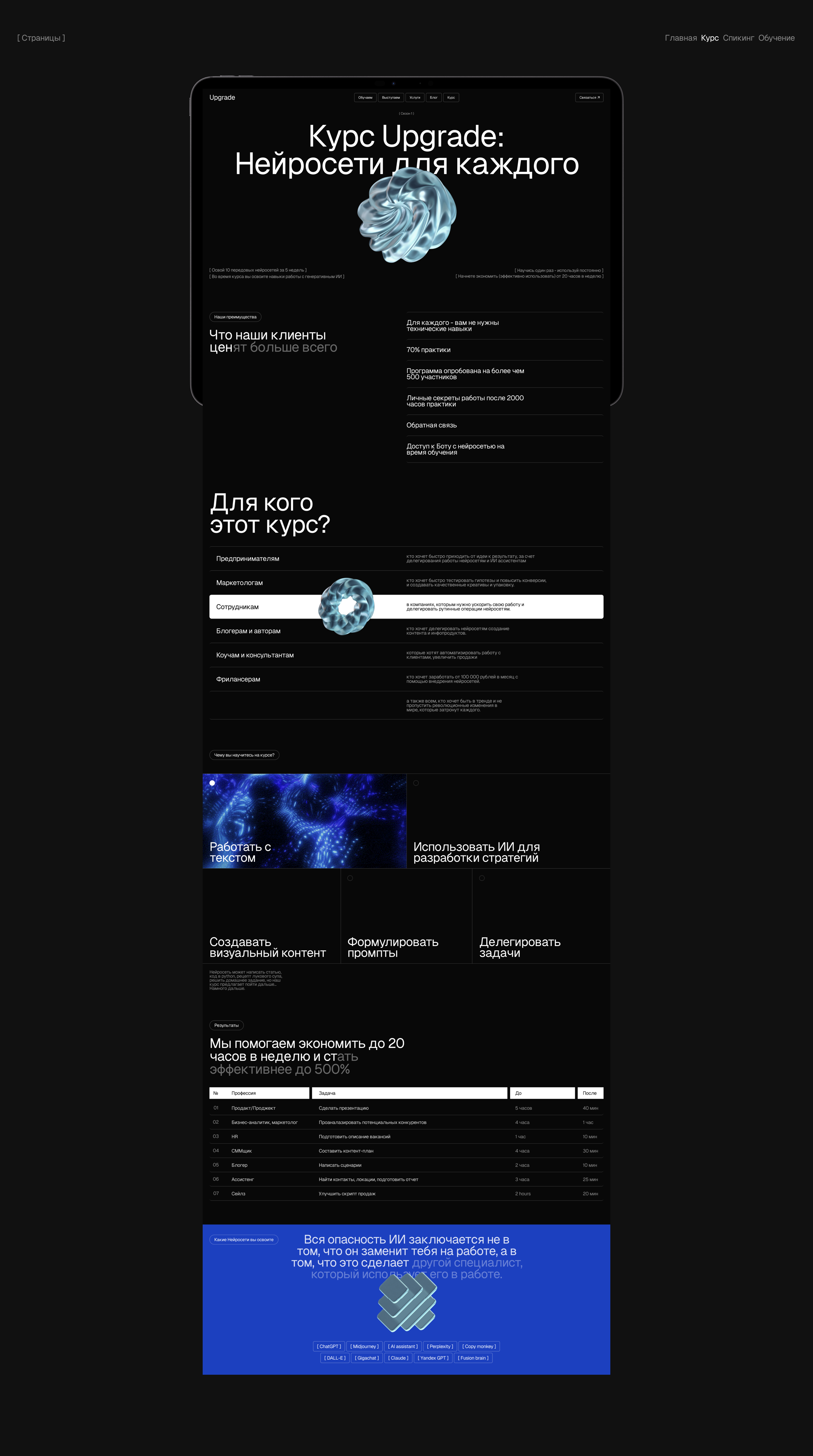 Upgrade | AI для бизнеса — Изображение №6 — Интерфейсы, Брендинг на Dprofile