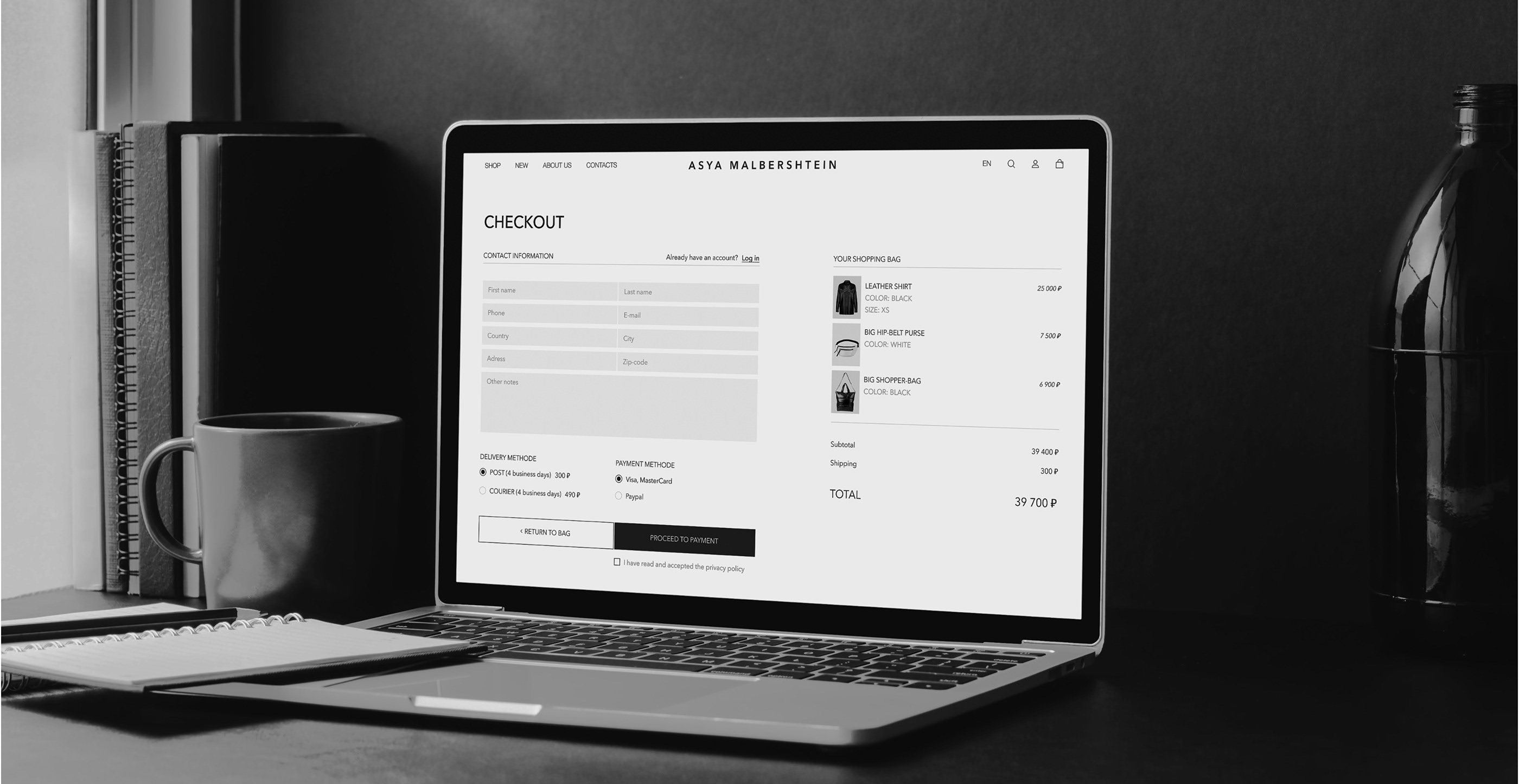 Asya Malbershtein | E-commerce website — Изображение №9 — Интерфейсы на Dprofile