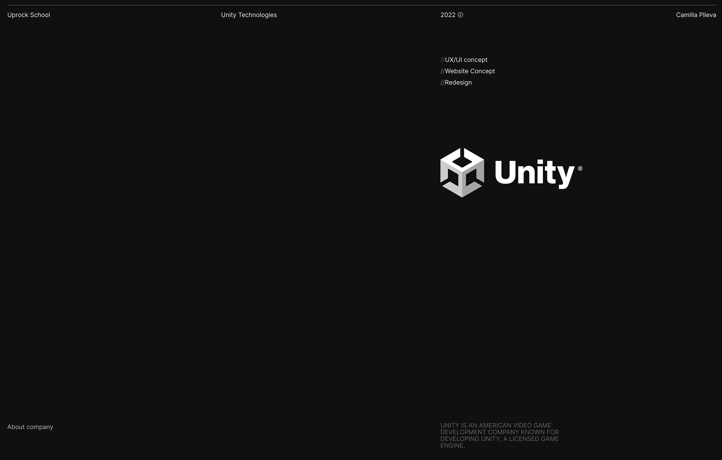 Unity - Corporate Website — Изображение №1 — Интерфейсы на Dprofile