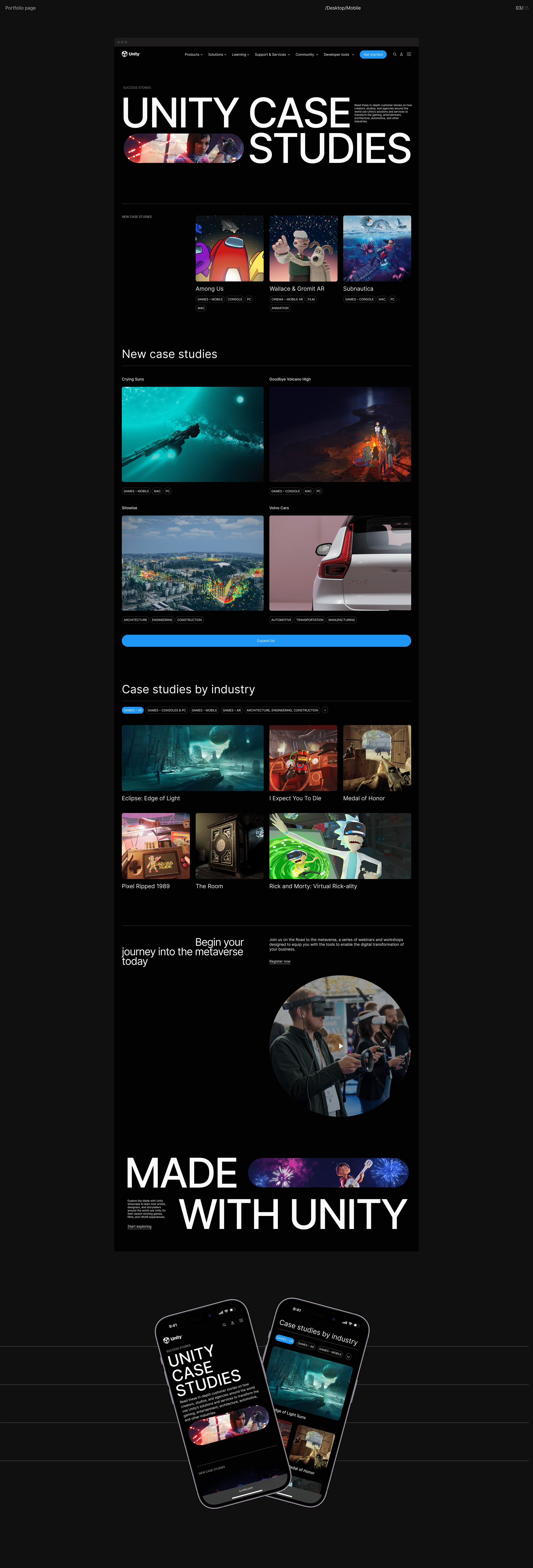 Unity - Corporate Website — Изображение №5 — Интерфейсы на Dprofile
