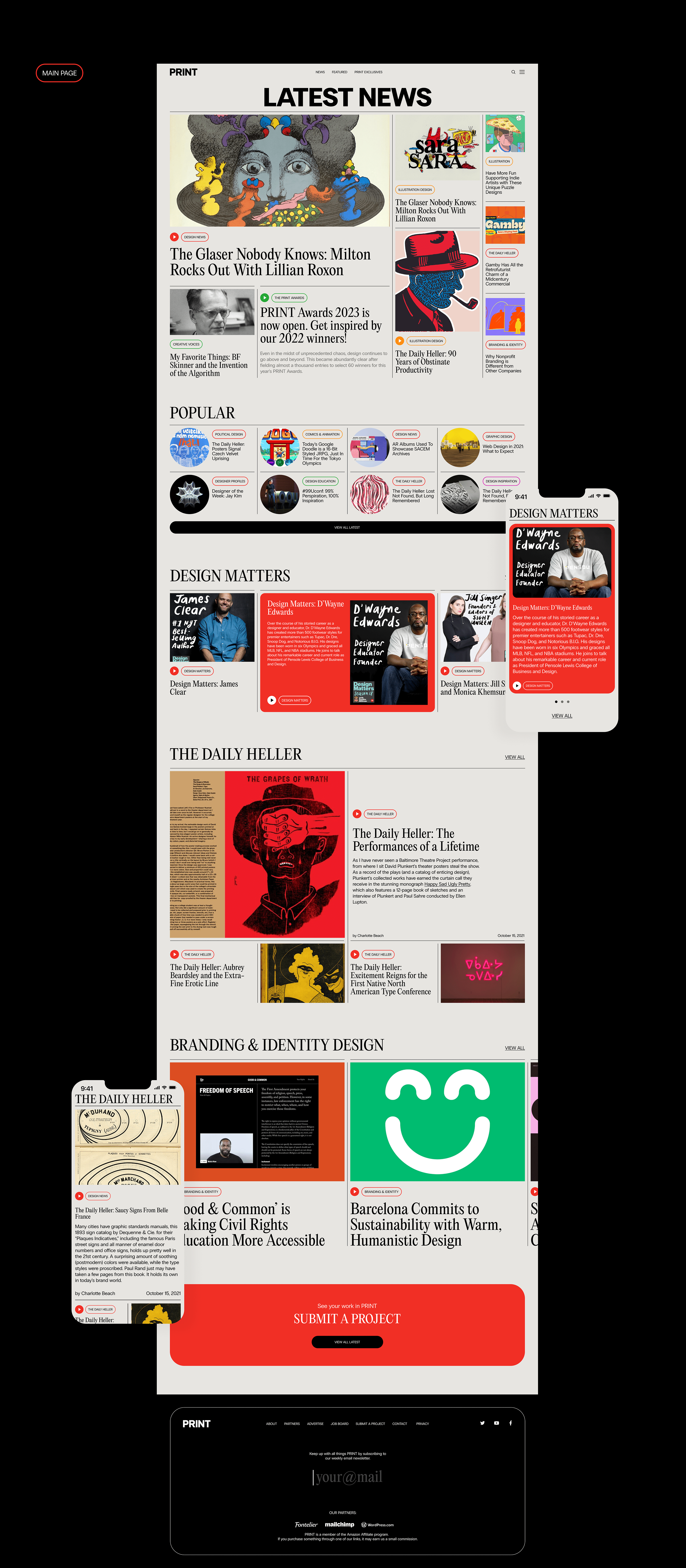 Print — online magazine redesign — Изображение №3 — Интерфейсы на Dprofile