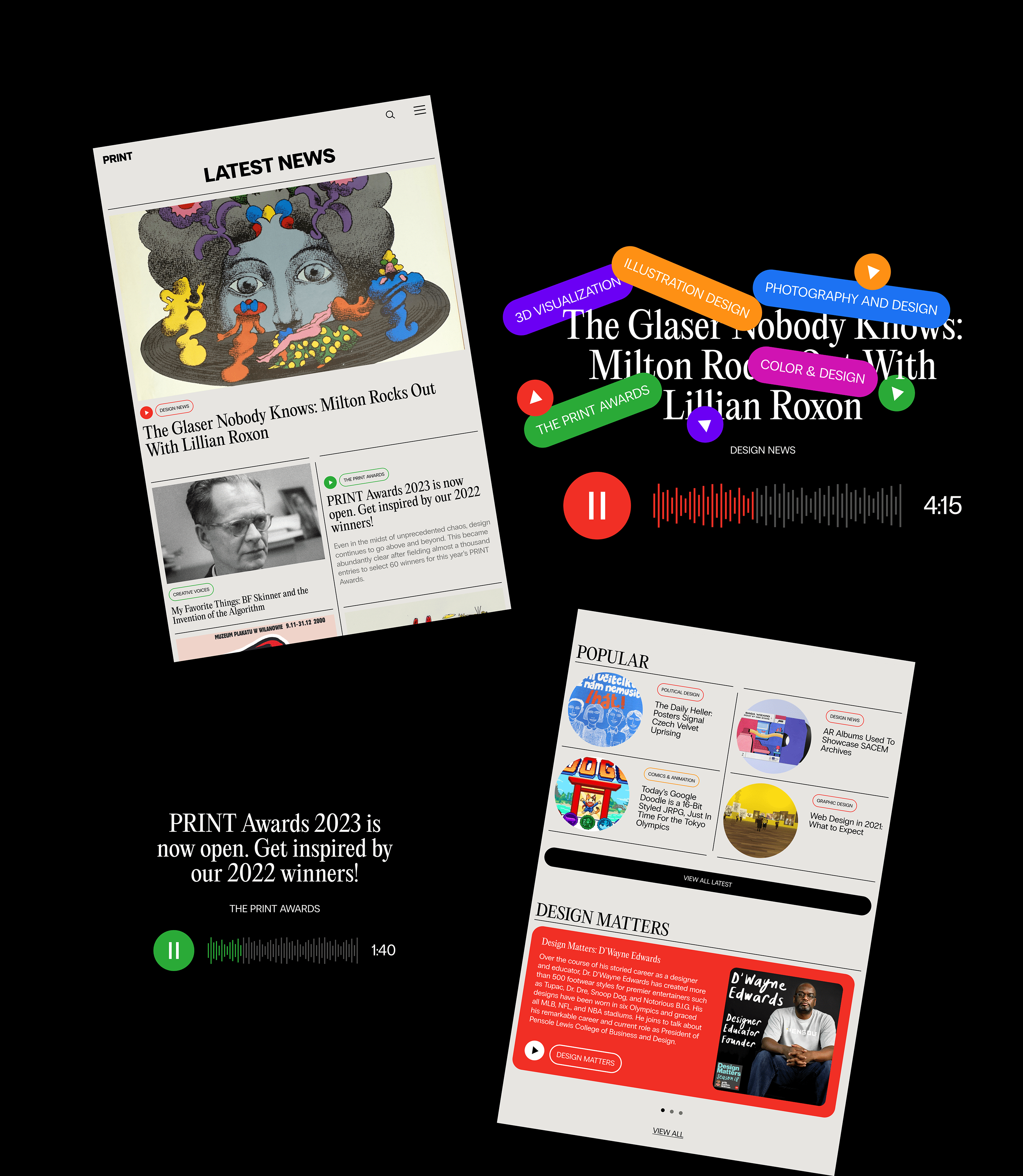 Print — online magazine redesign — Изображение №4 — Интерфейсы на Dprofile