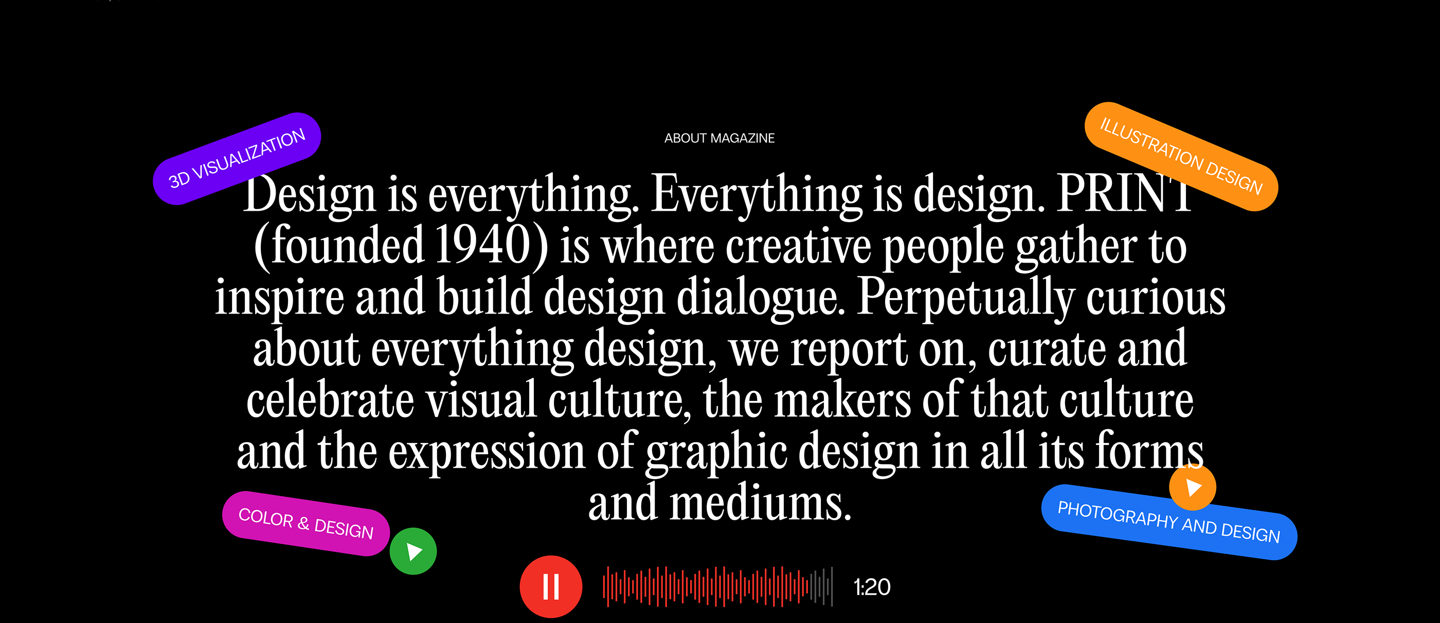 Print — online magazine redesign — Изображение №2 — Интерфейсы на Dprofile