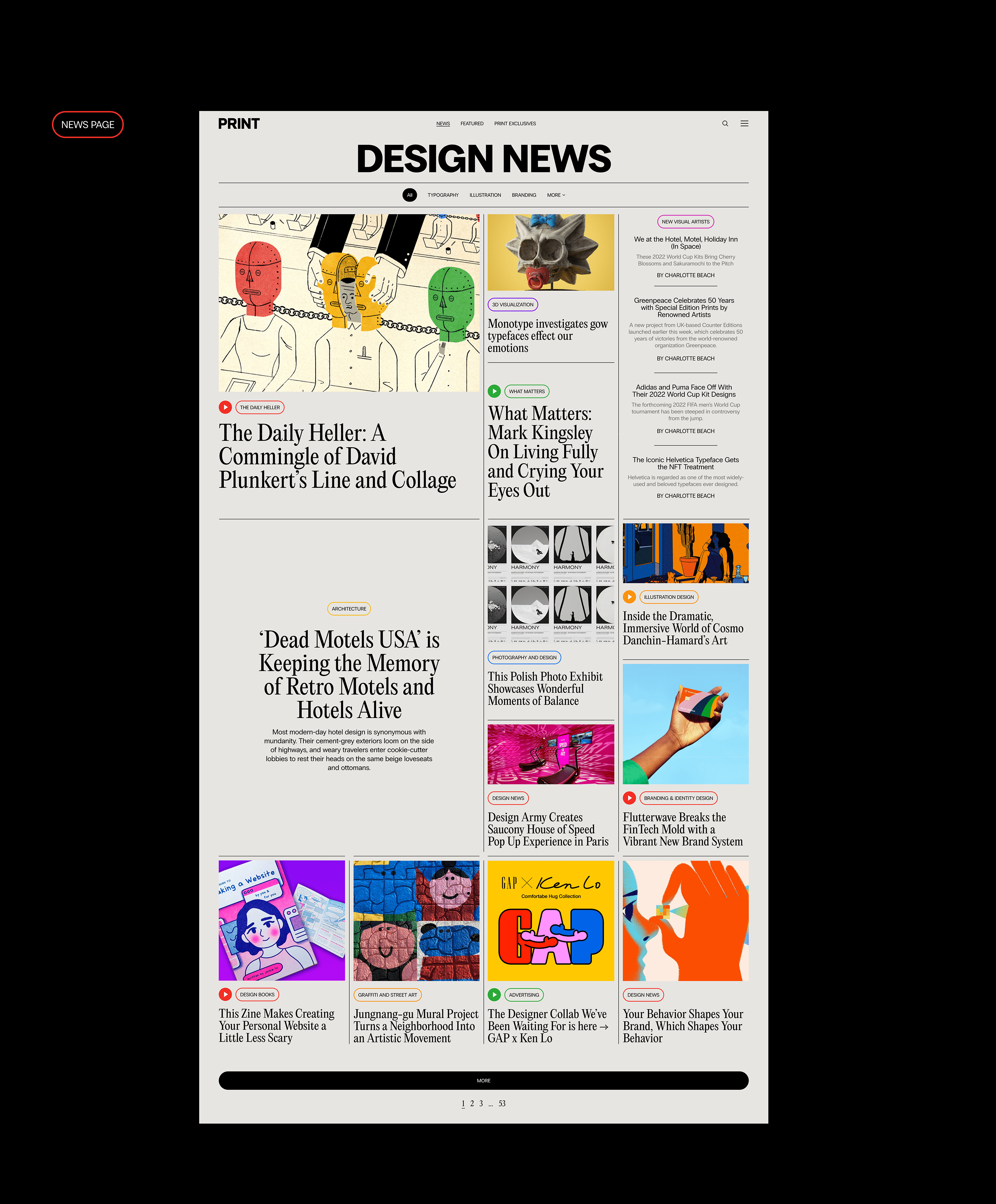 Print — online magazine redesign — Изображение №5 — Интерфейсы на Dprofile