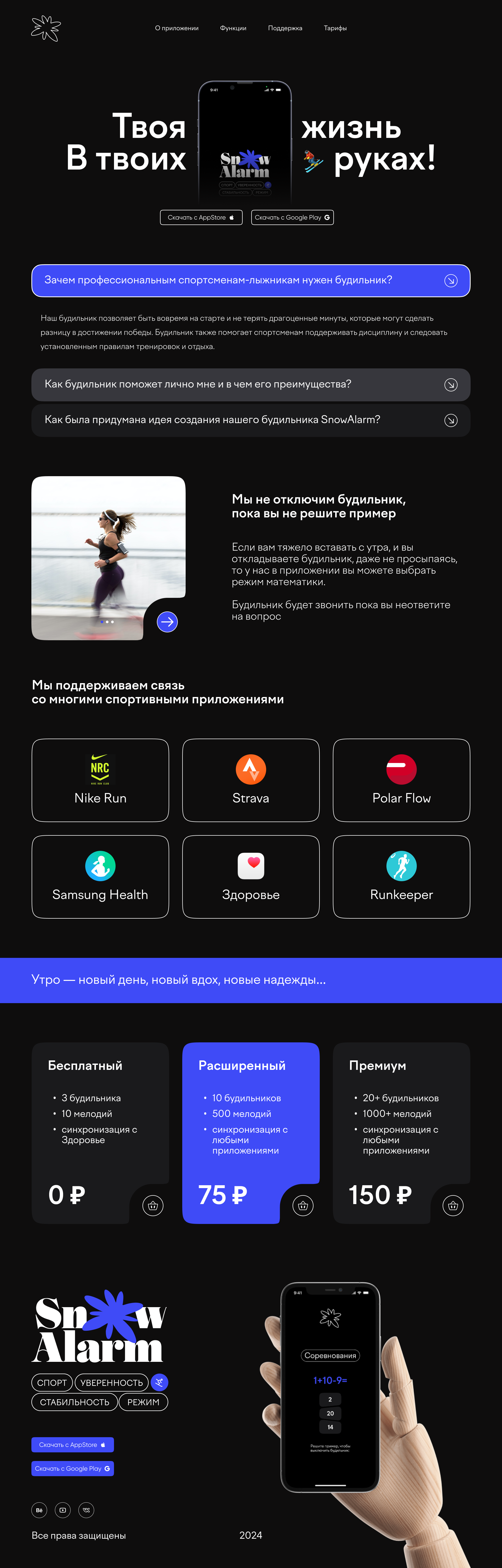 SnowAlarm Landing page website — Изображение №5 — Интерфейсы на Dprofile