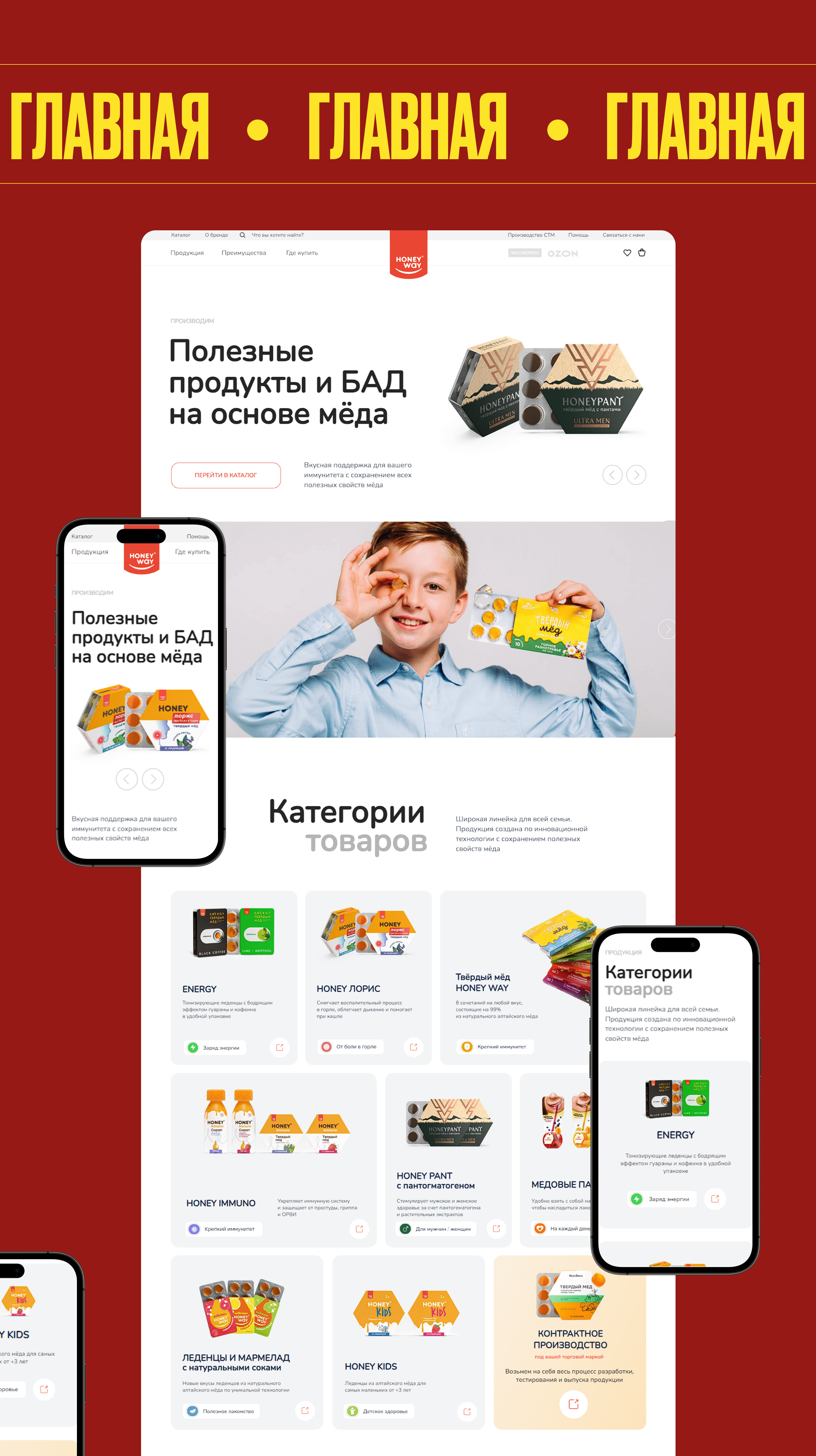 HONEYWAY - Ecommerce website — Изображение №3 — Интерфейсы, Маркетинг на Dprofile