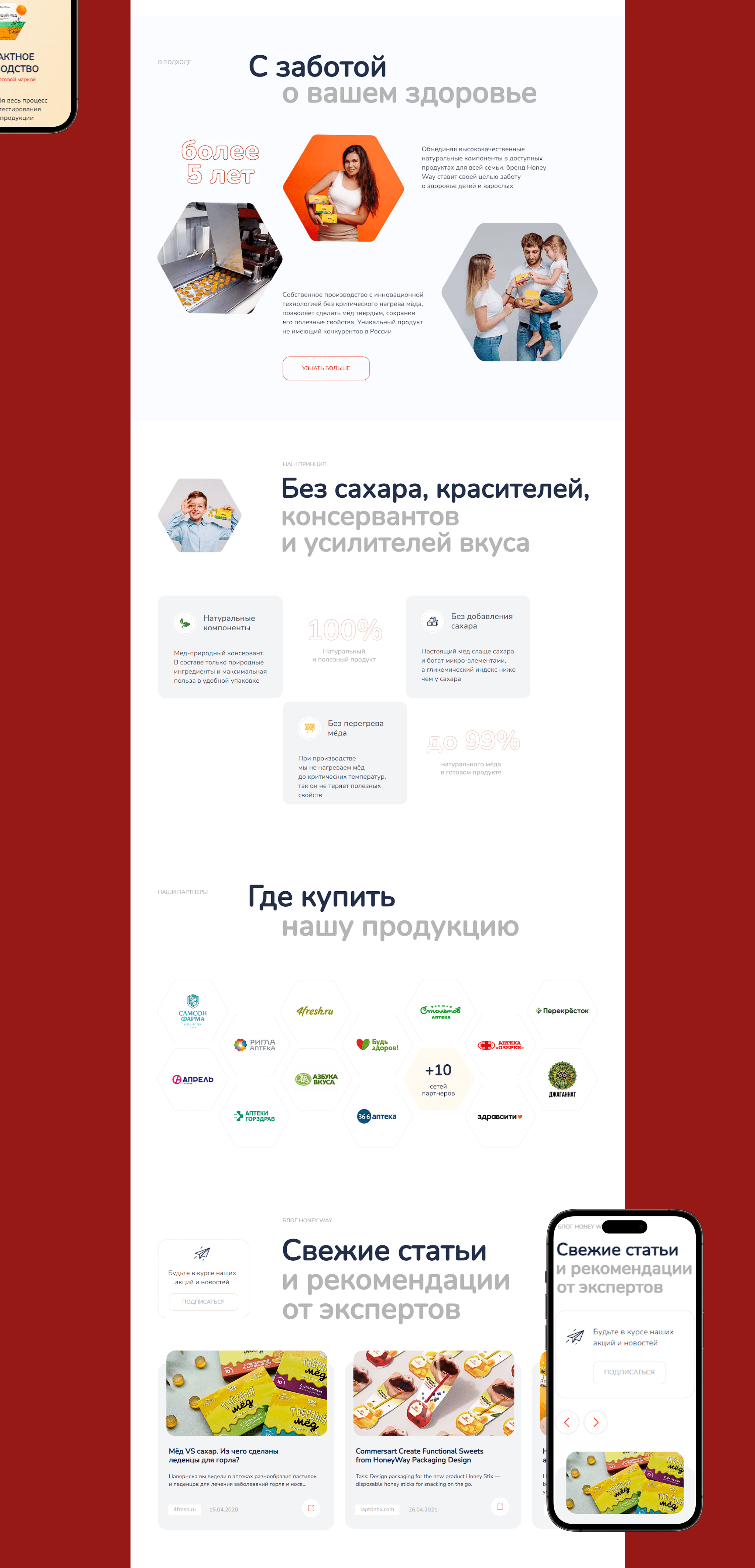 HONEYWAY - Ecommerce website — Изображение №4 — Интерфейсы, Маркетинг на Dprofile