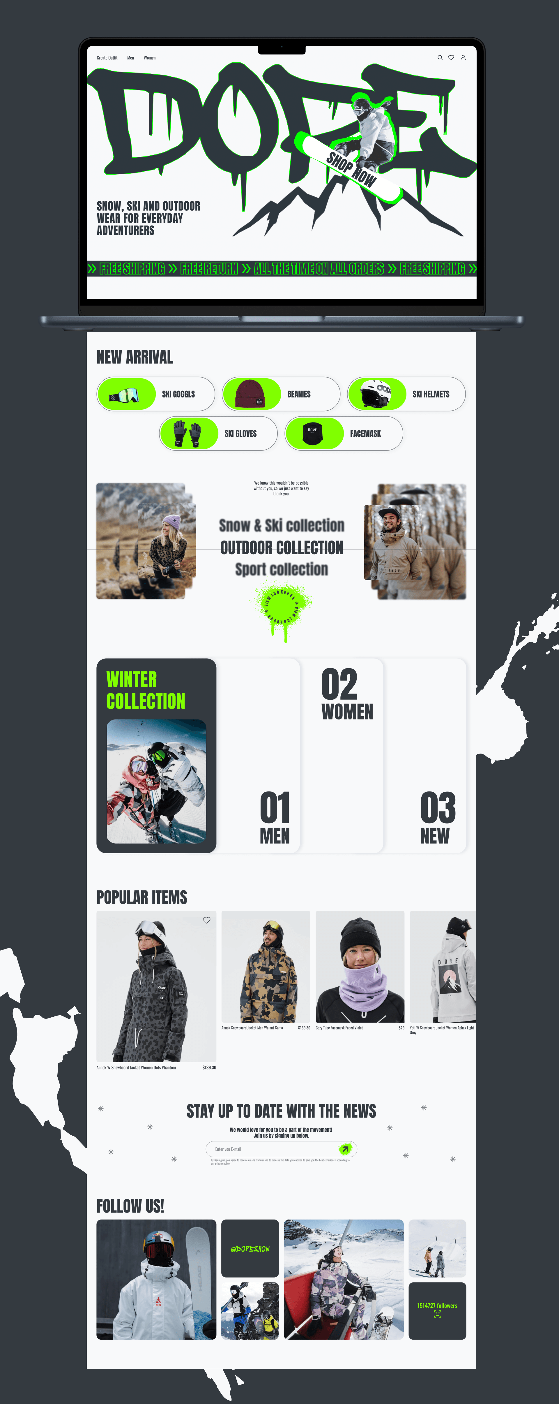 DOPE | e-commerce website — Изображение №3 — Интерфейсы на Dprofile