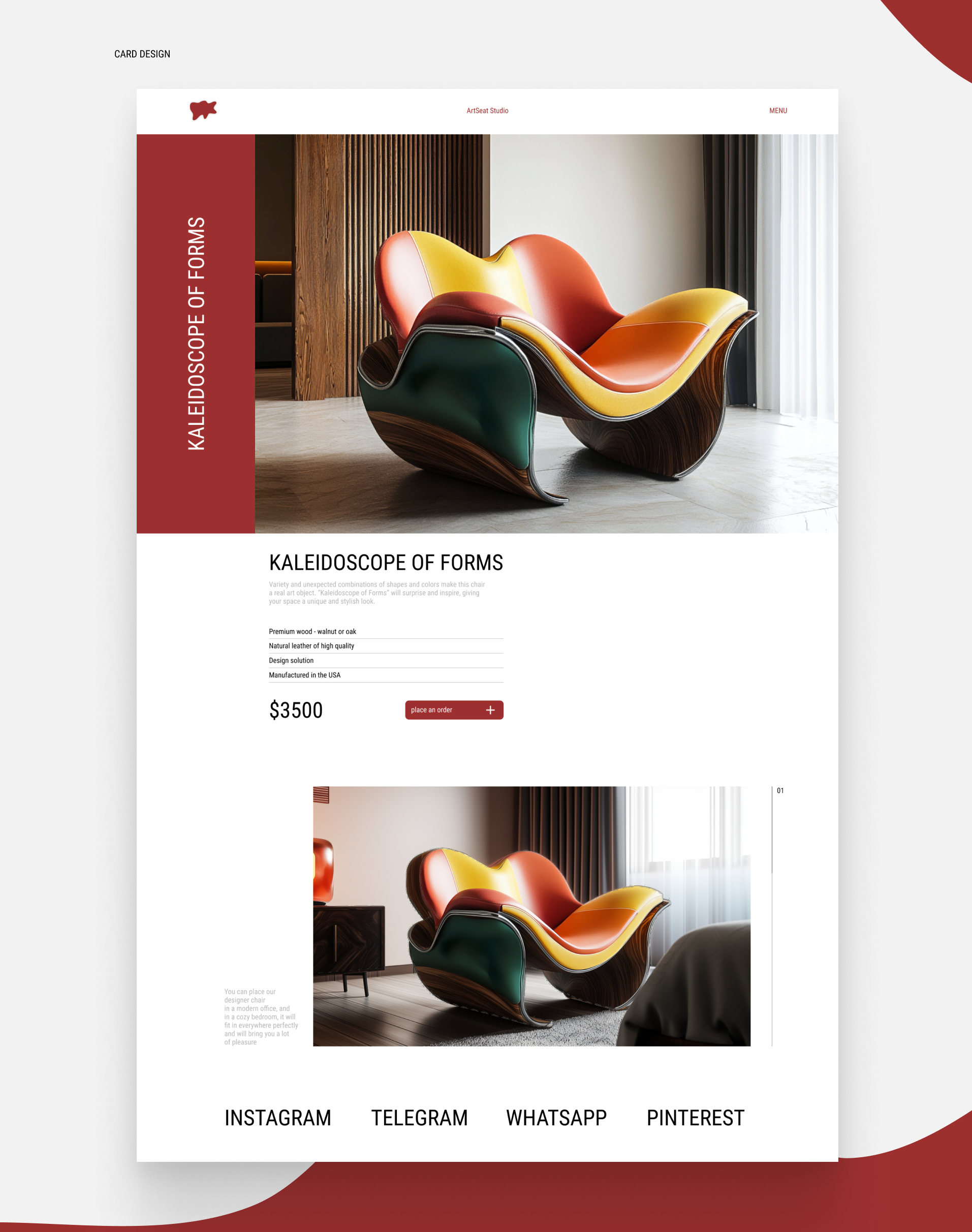 Chair Design Studio Concept — Изображение №4 — Интерфейсы на Dprofile