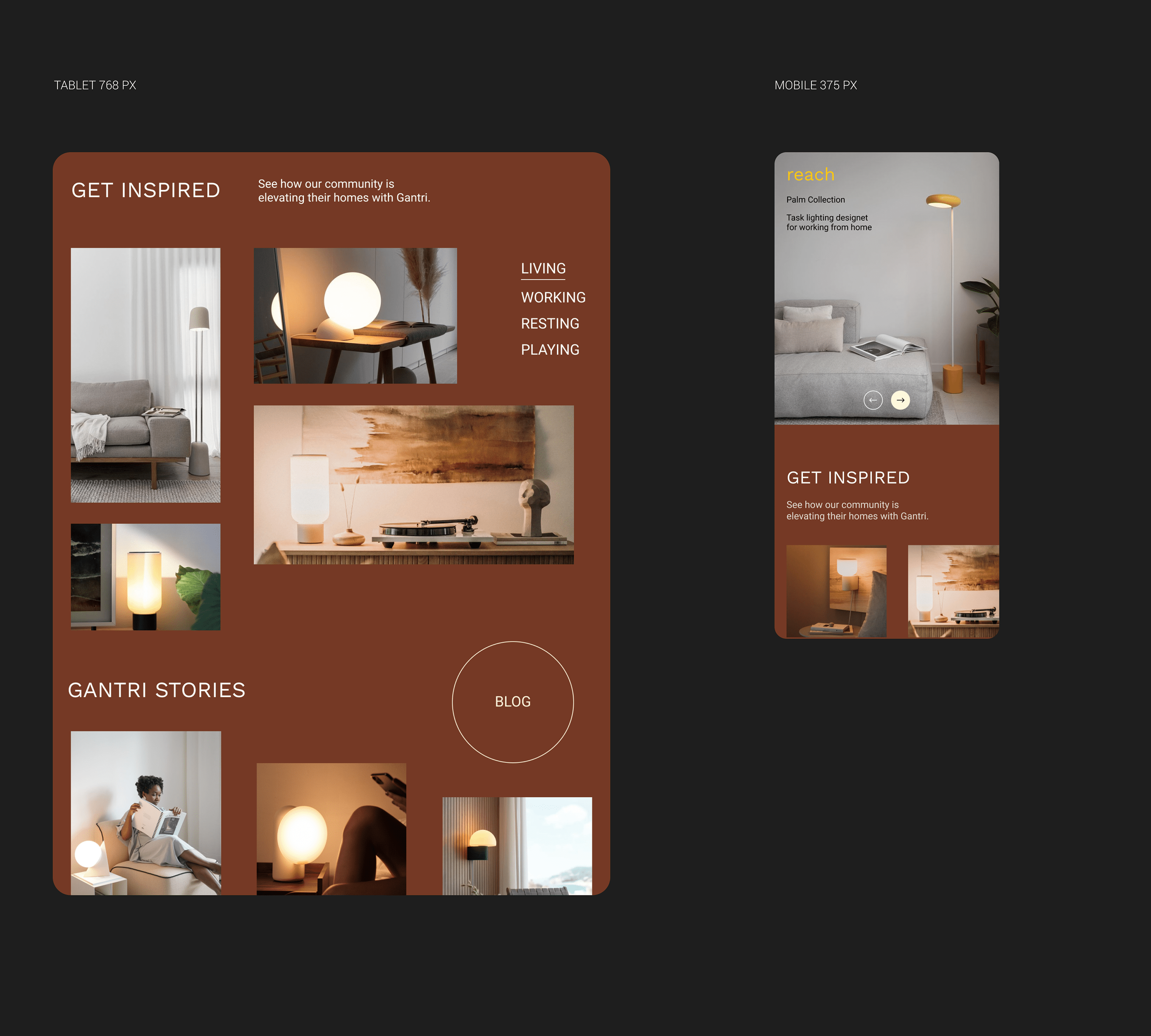 Digital designer lighting Gantri - web redesign concept — Изображение №8 — Интерфейсы на Dprofile