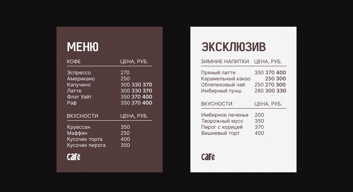 ФИРМЕННЫЙ СТИЛЬ ДЛЯ КОФЕЙНИ — Изображение №4 — Брендинг на Dprofile