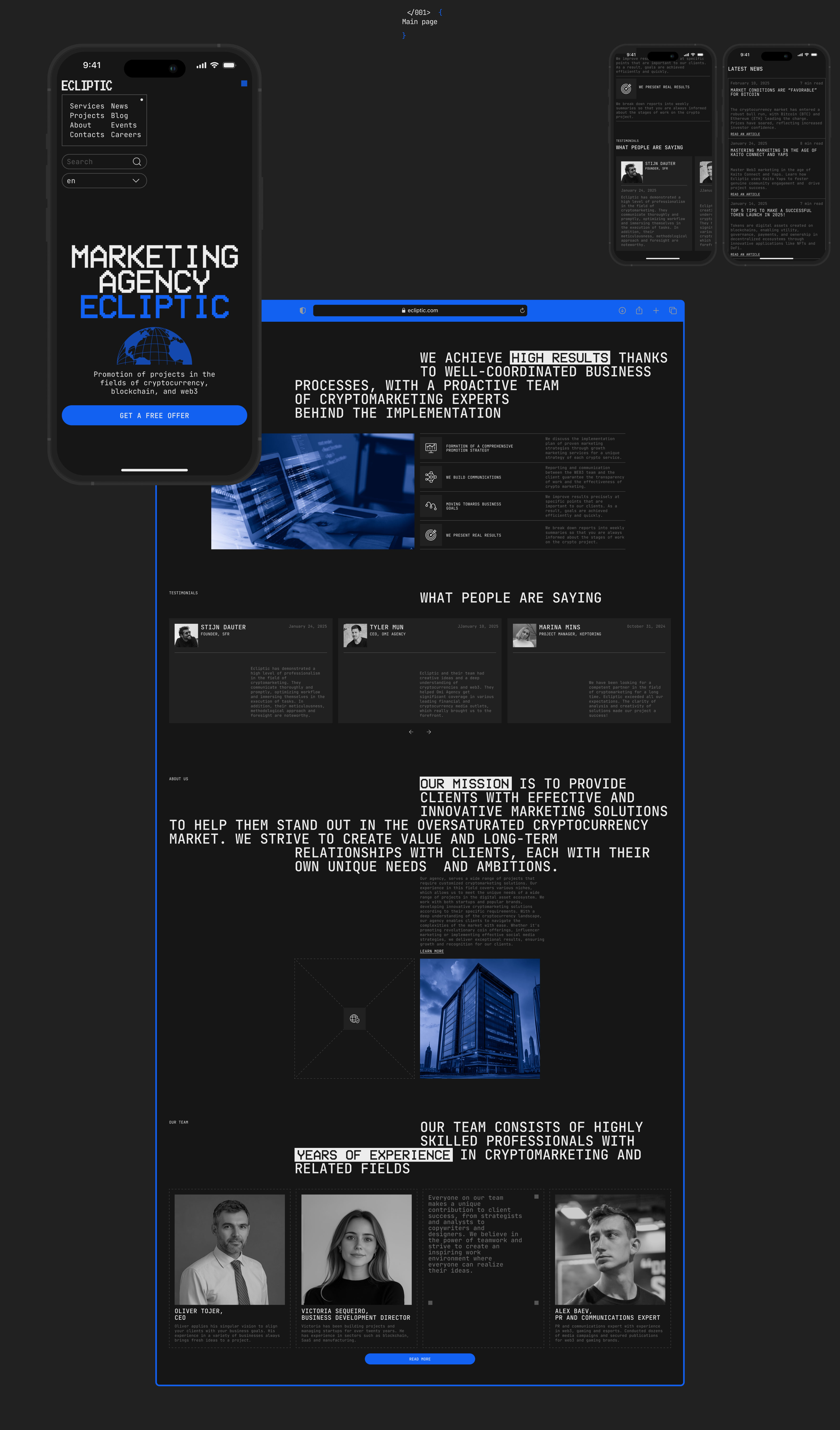 Ecliptic | UX/UI Design — Изображение №3 — Интерфейсы на Dprofile