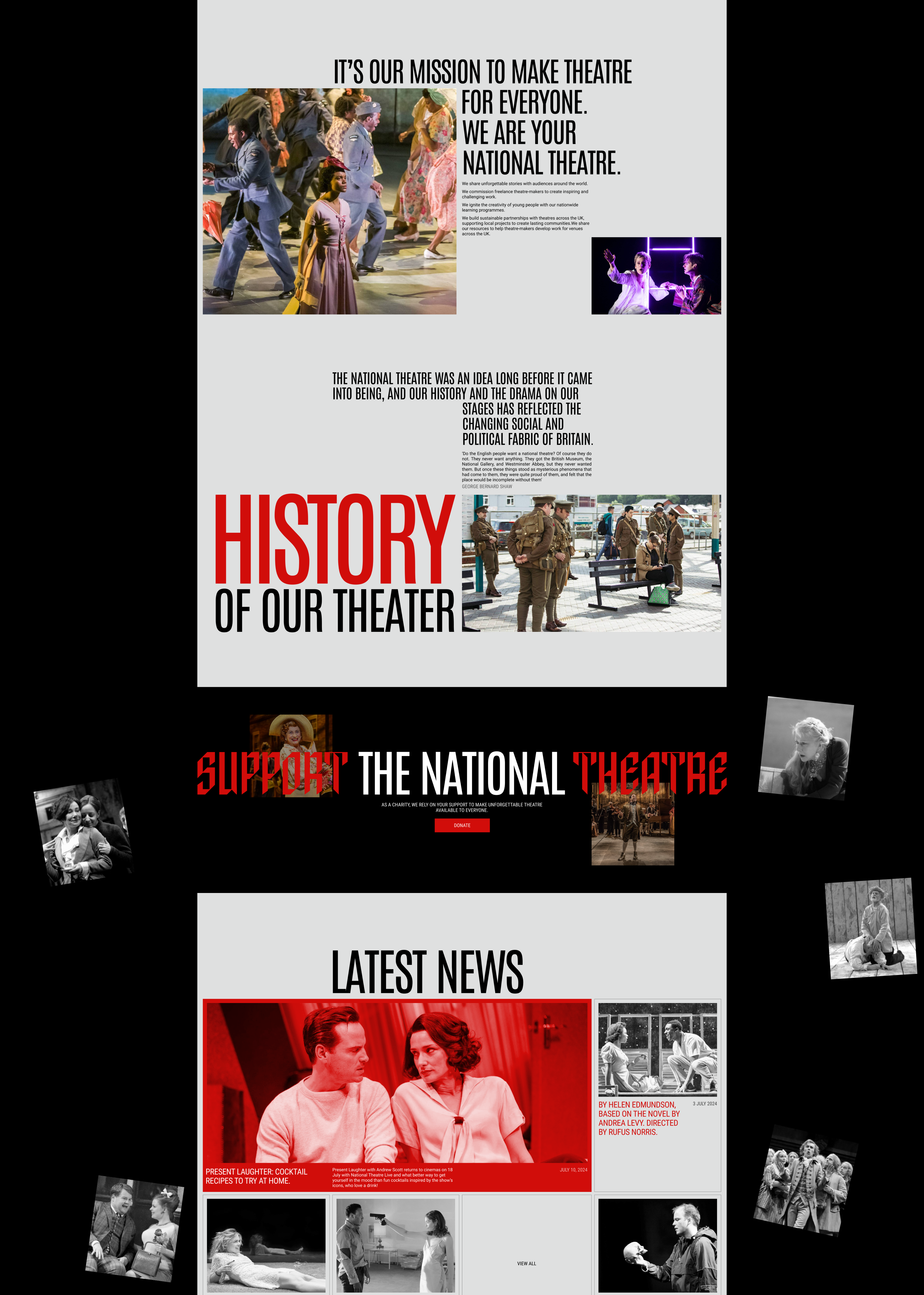 National Theatre | Website redesign — Изображение №5 — Интерфейсы, Брендинг на Dprofile