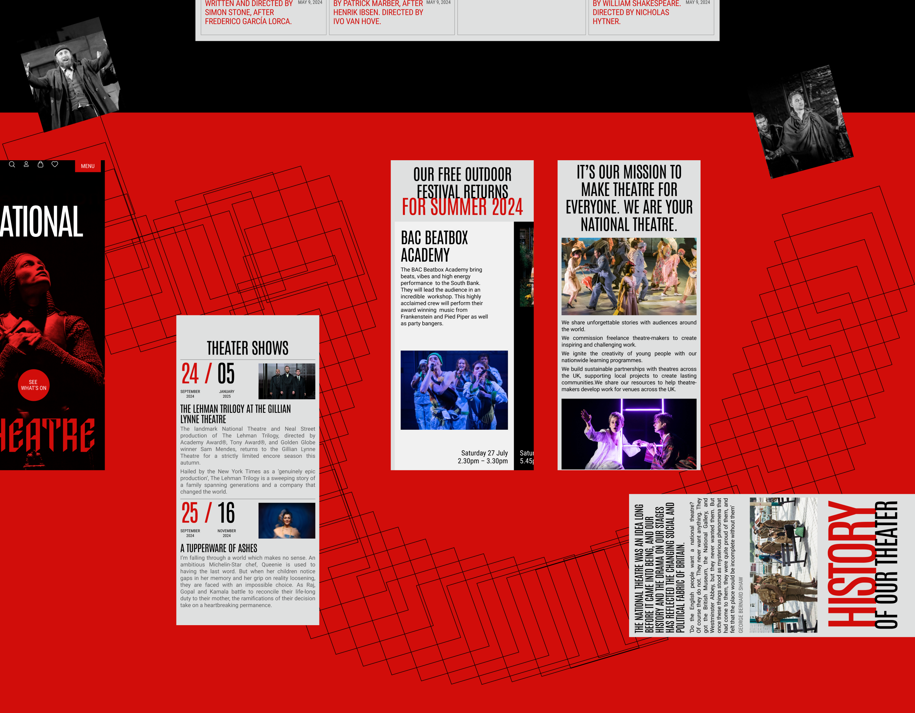 National Theatre | Website redesign — Изображение №6 — Интерфейсы, Брендинг на Dprofile