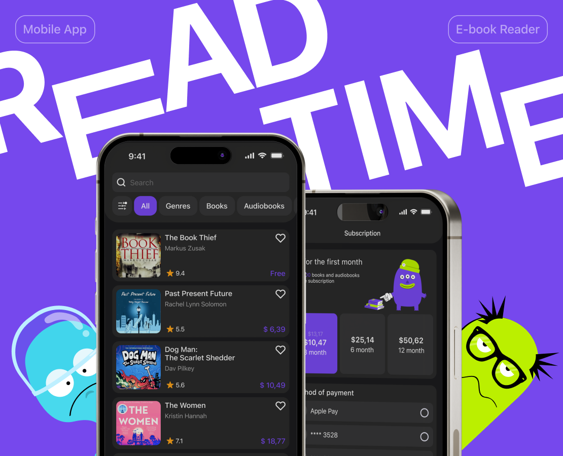Mobile App ReadTime — Интерфейсы на Dprofile