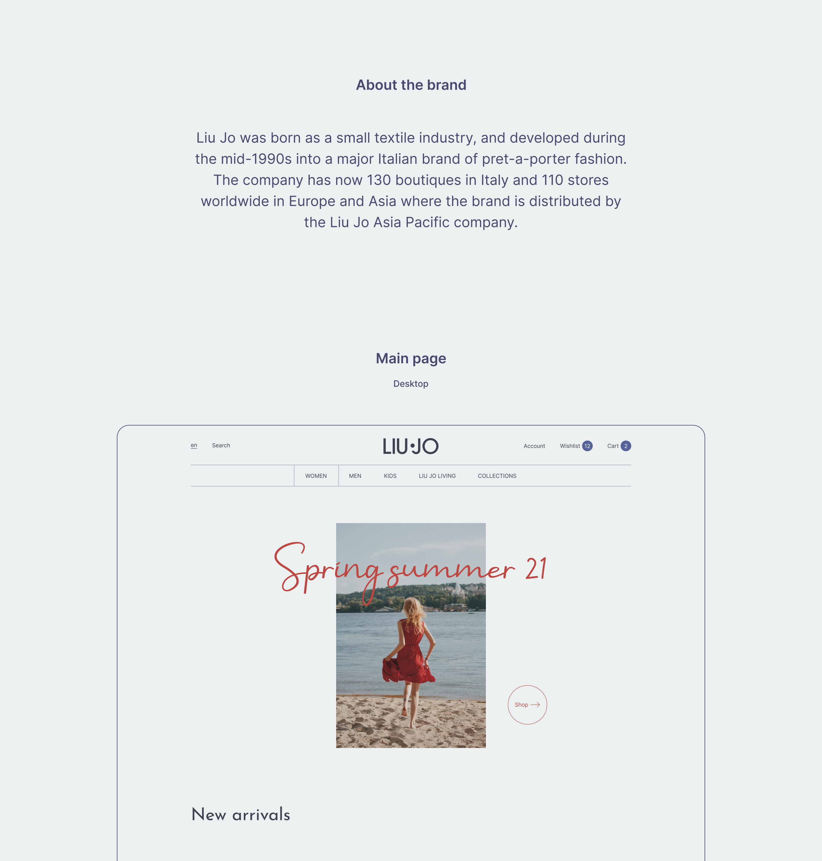 LIU JO — redesign concept — Изображение №2 — Интерфейсы на Dprofile
