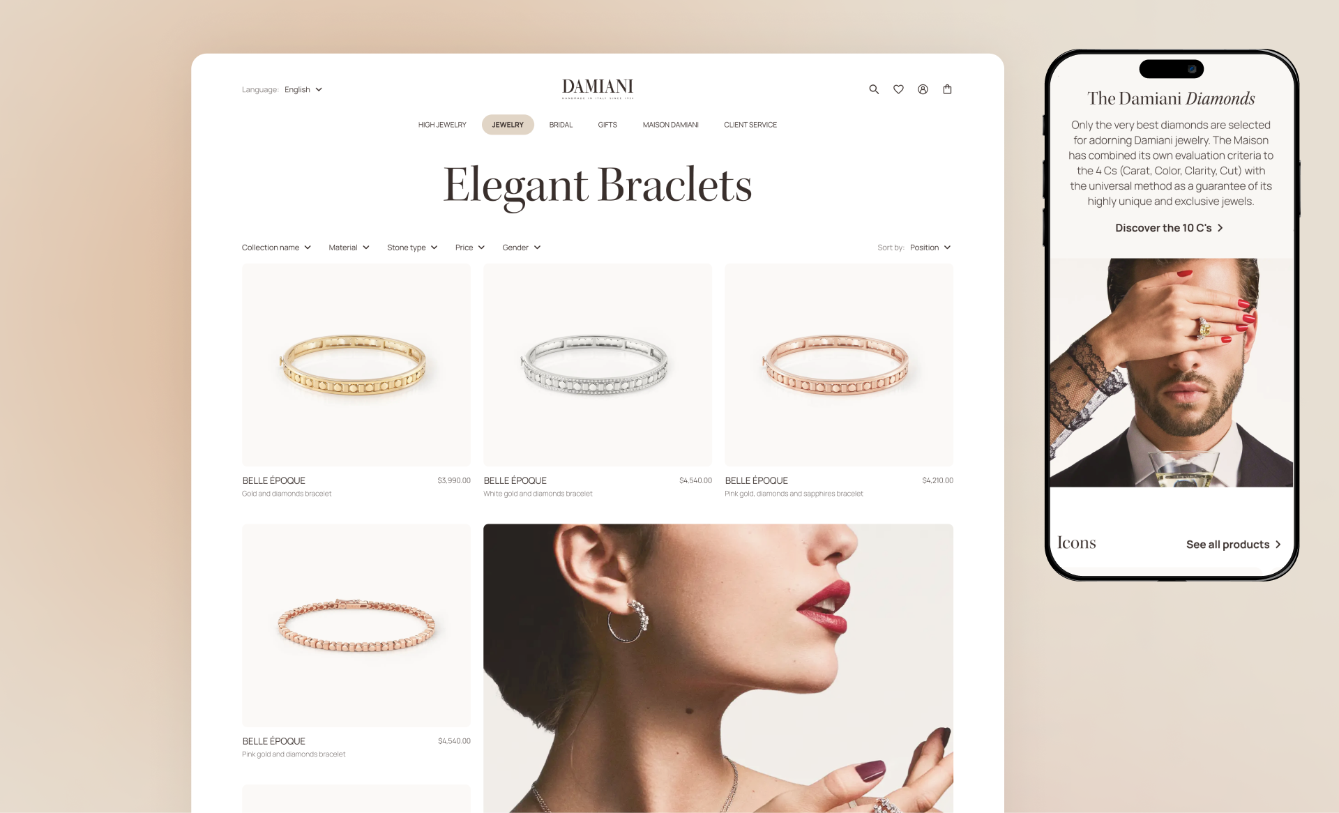 DAMIANI | E-commerce Redesign — Изображение №8 — Интерфейсы на Dprofile
