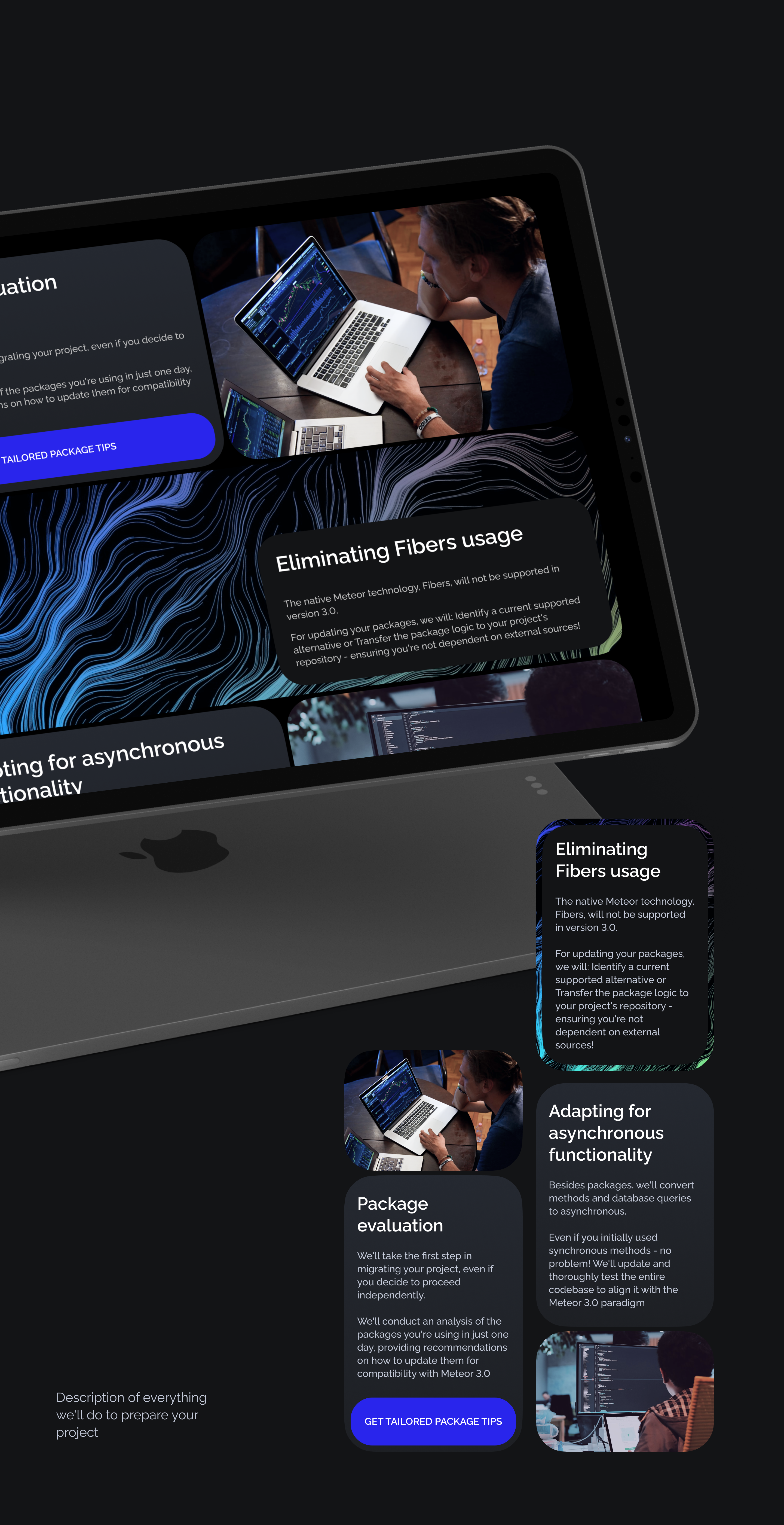 Landing page for service of Migration to Meteor 3.0 — Изображение №8 — Интерфейсы на Dprofile