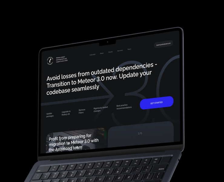 Landing page for service of Migration to Meteor 3.0 — Интерфейсы на Dprofile