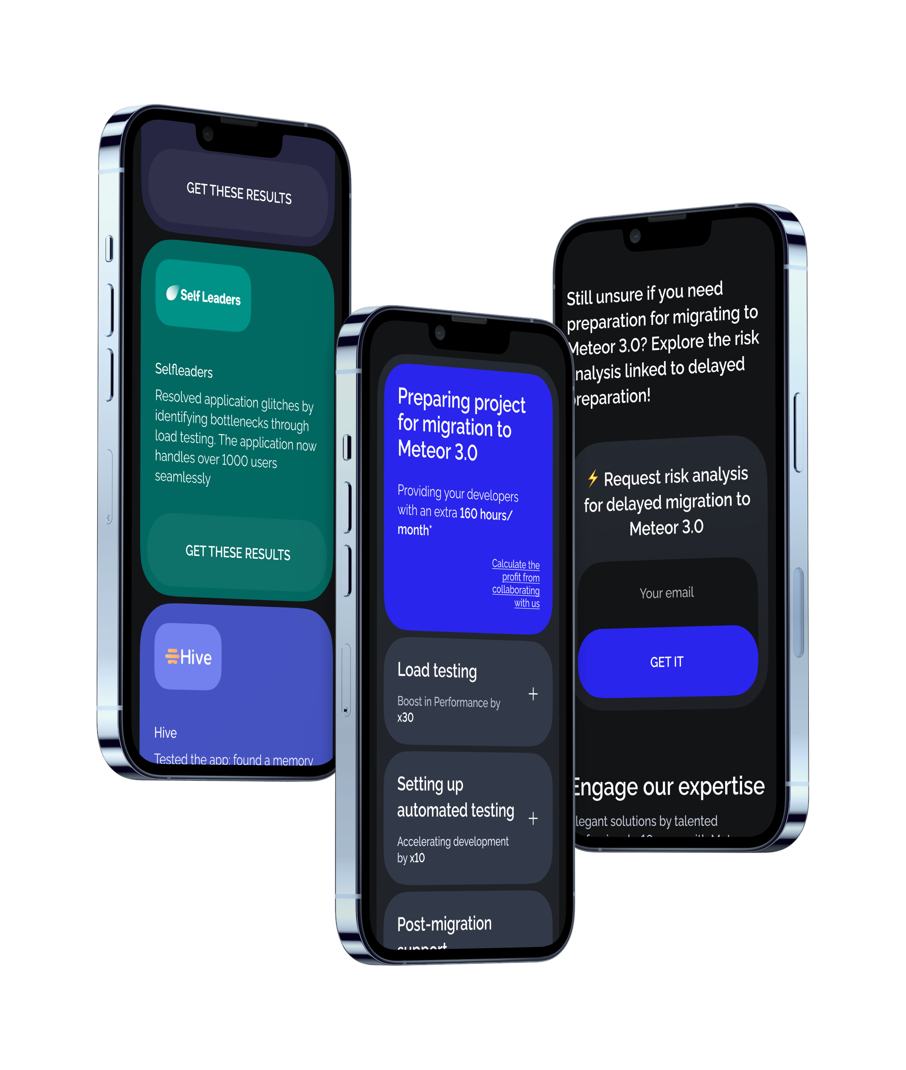 Landing page for service of Migration to Meteor 3.0 — Изображение №10 — Интерфейсы на Dprofile