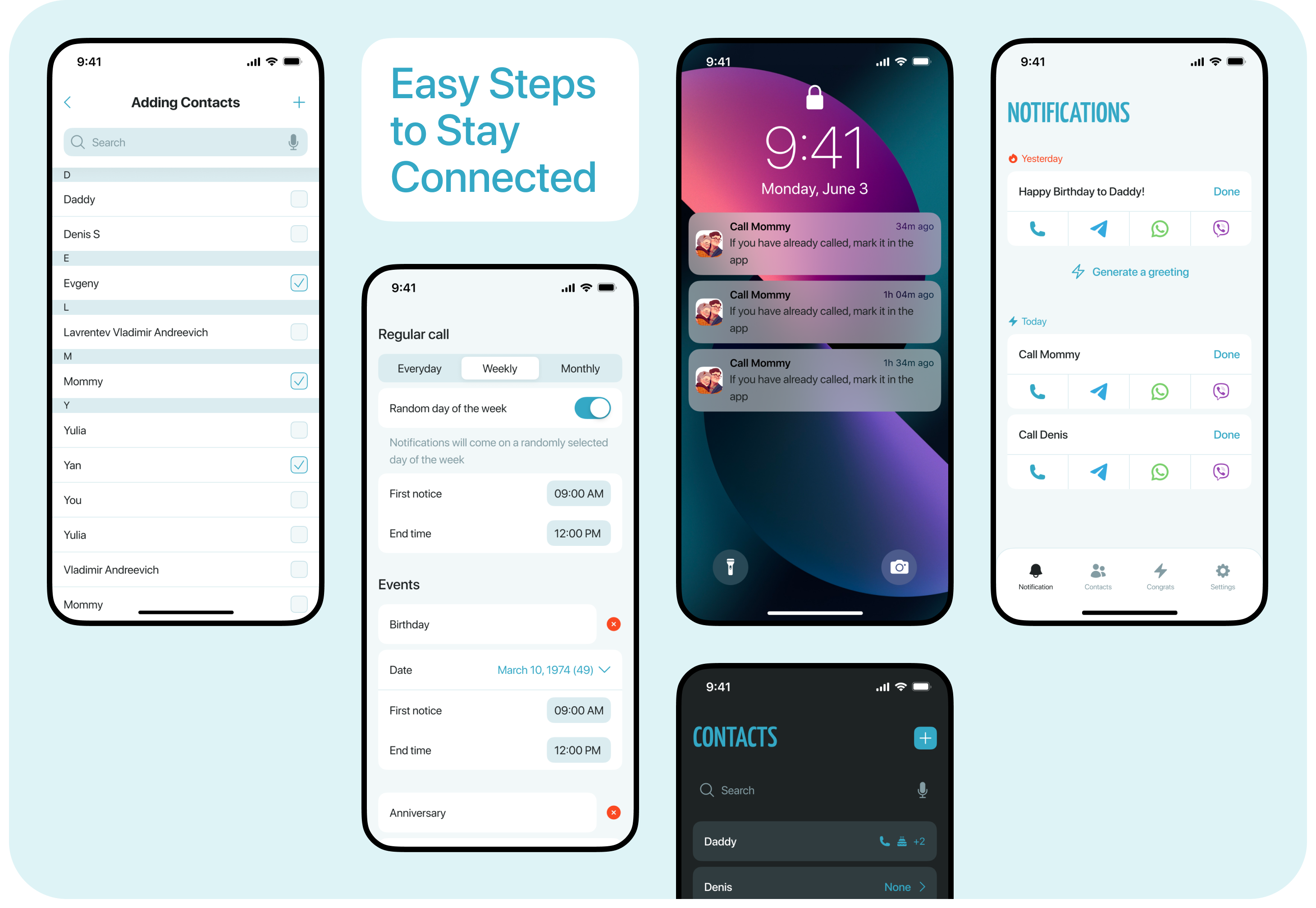 Mobile App Important Ones UI UX — Изображение №3 — Интерфейсы на Dprofile